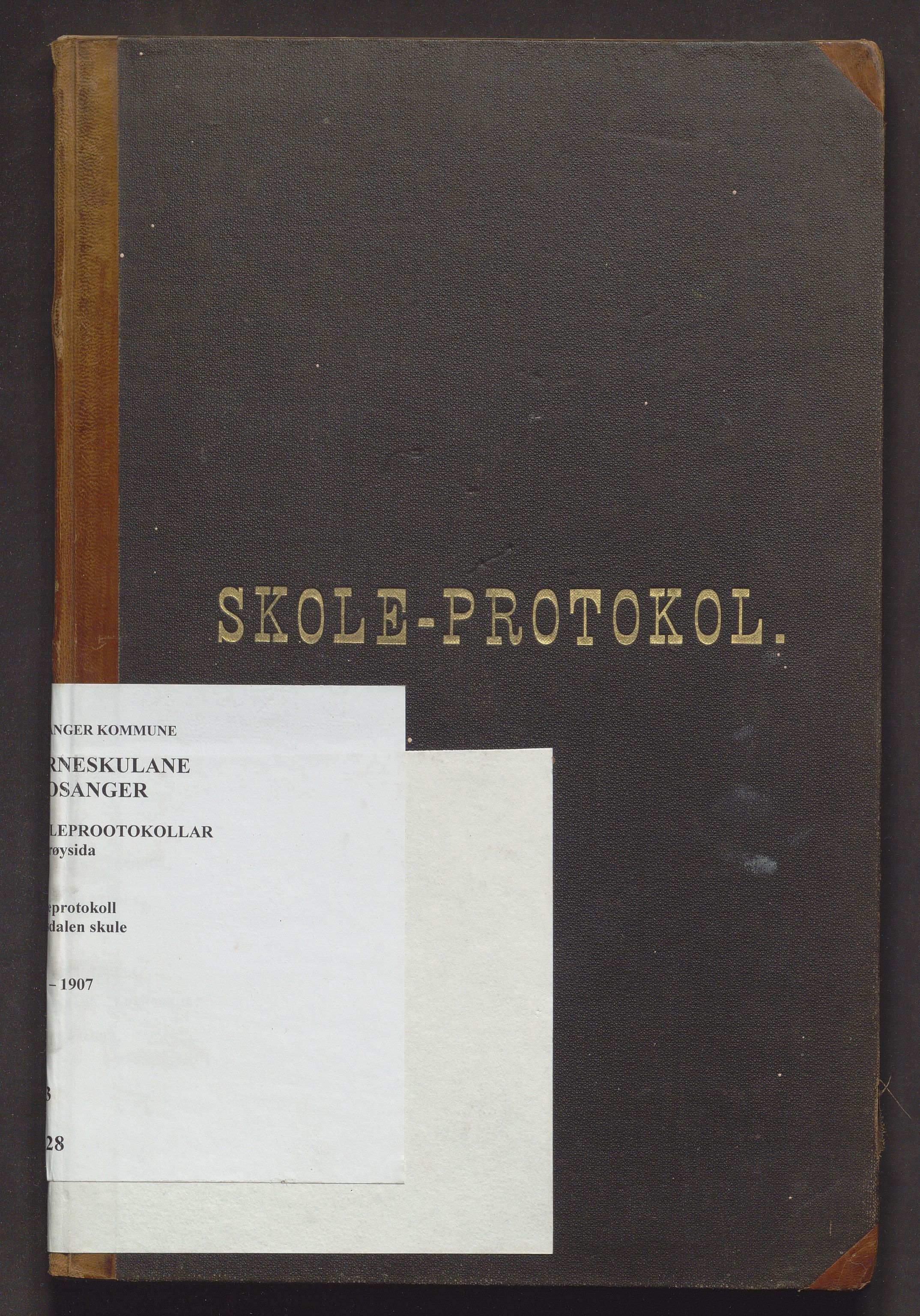 Hosanger kommune. Barneskulane, IKAH/1253a-231/F/Fa/L0028: Skuleprotokoll for Mjøsdalen skule, 1897-1907
