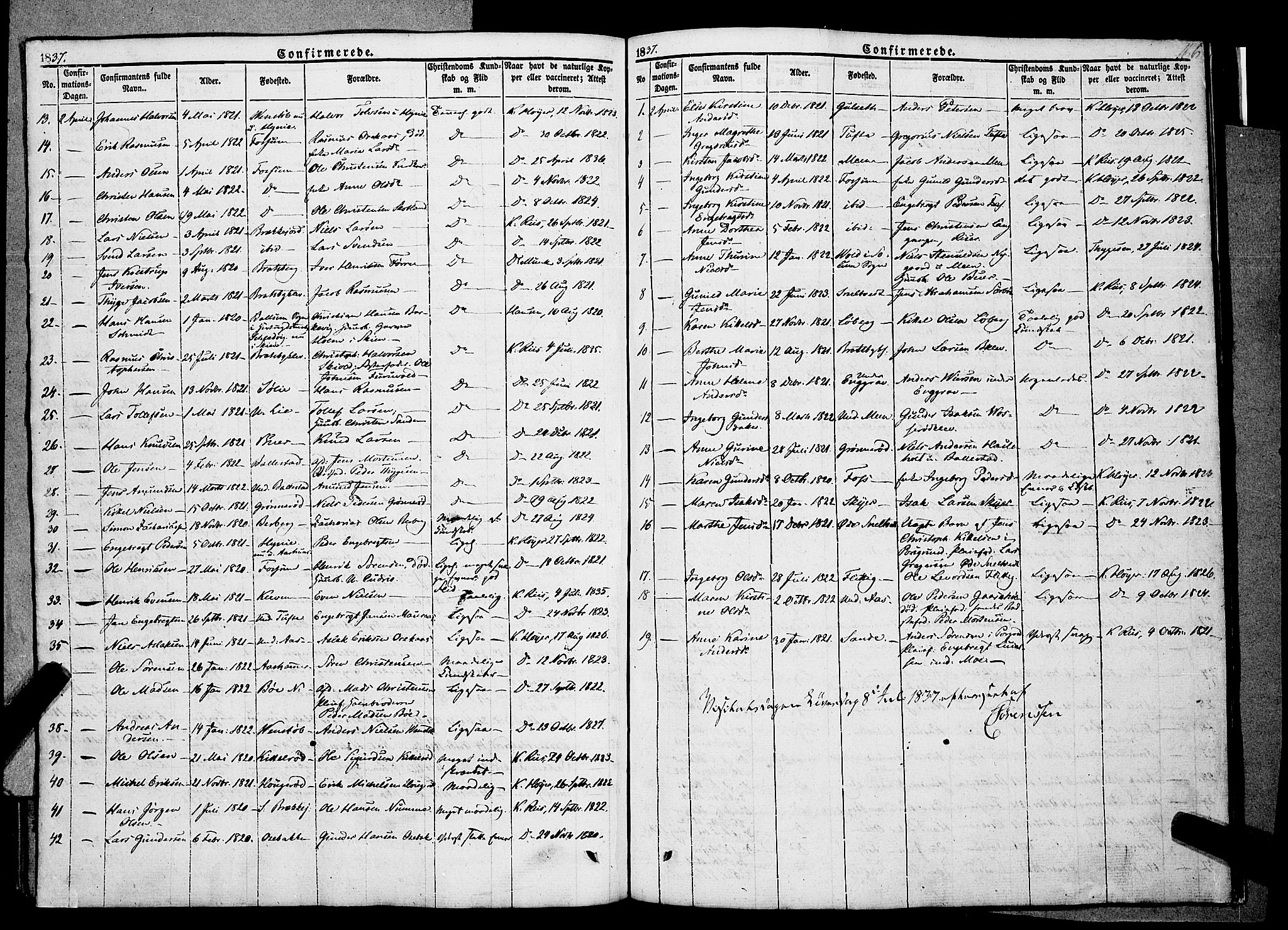 Gjerpen kirkebøker, SAKO/A-265/F/Fa/L0007a: Parish register (official) no. I 7A, 1834-1857, p. 166