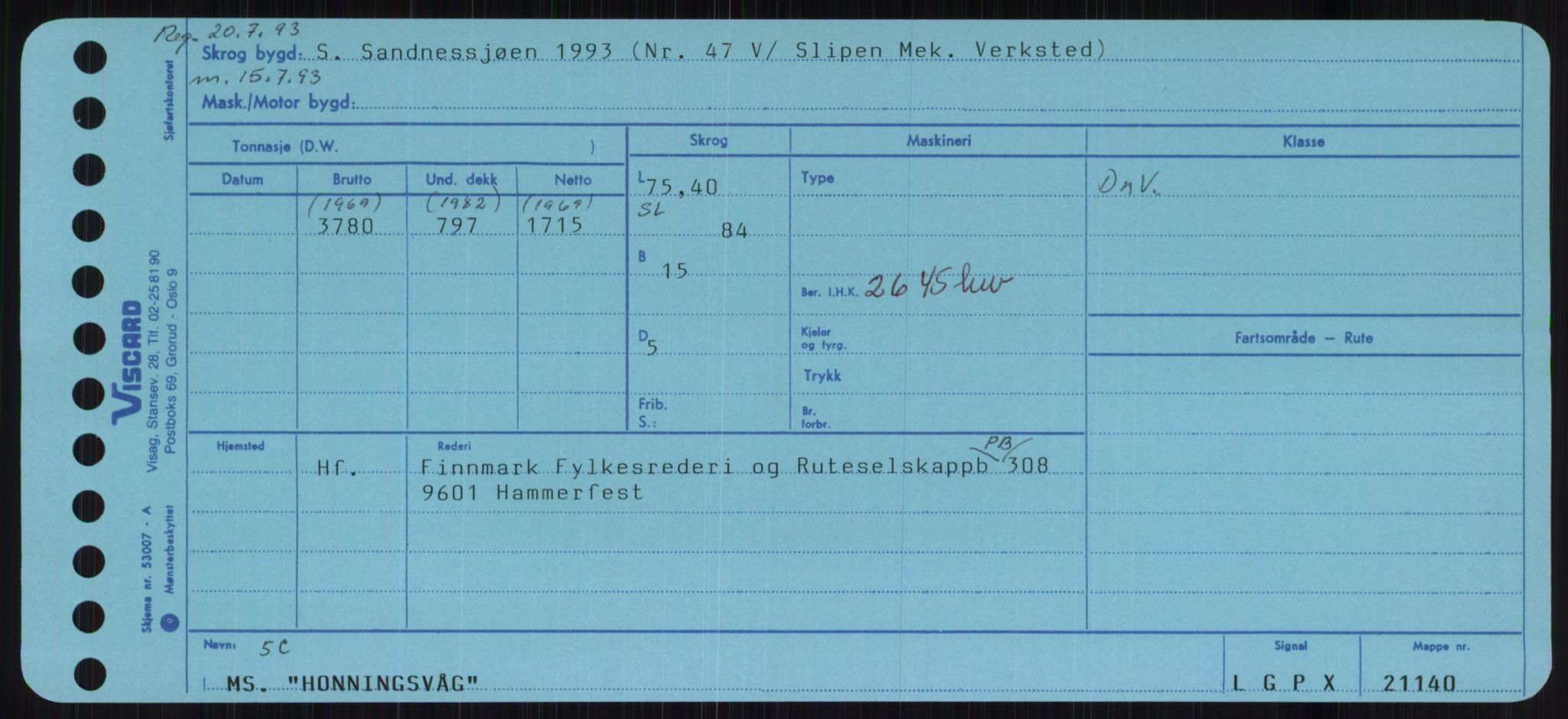 Sjøfartsdirektoratet med forløpere, Skipsmålingen, RA/S-1627/H/Ha/L0003/0001: Fartøy, Hilm-Mar / Fartøy, Hilm-Kol, p. 75