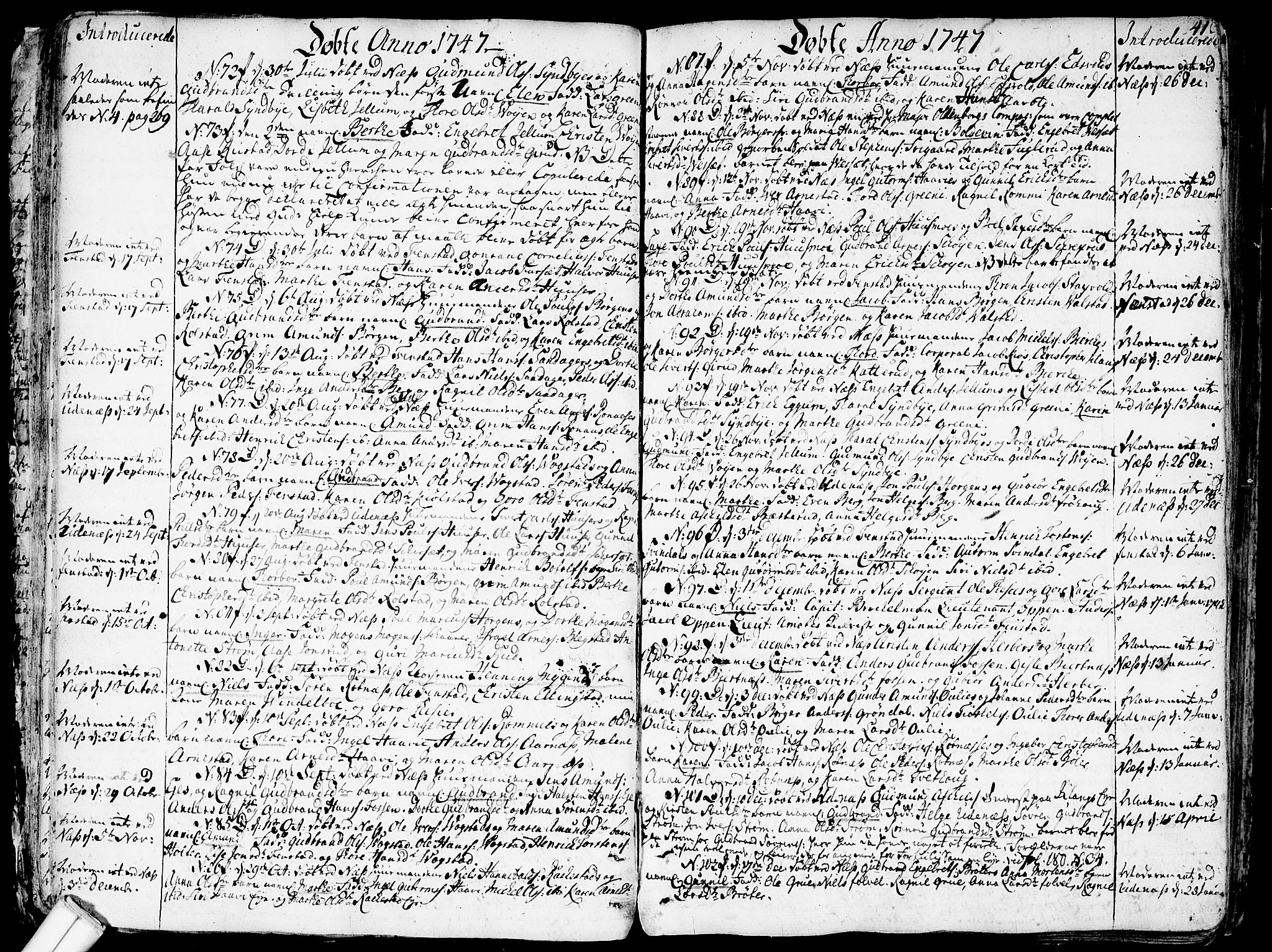 Nes prestekontor Kirkebøker, SAO/A-10410/F/Fa/L0003: Parish register (official) no. I 3, 1734-1781, p. 41