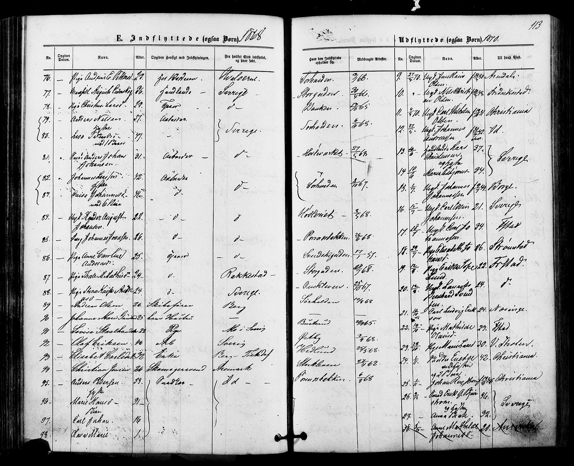 Halden prestekontor Kirkebøker, AV/SAO-A-10909/F/Fa/L0010: Parish register (official) no. I 10, 1866-1877, p. 113