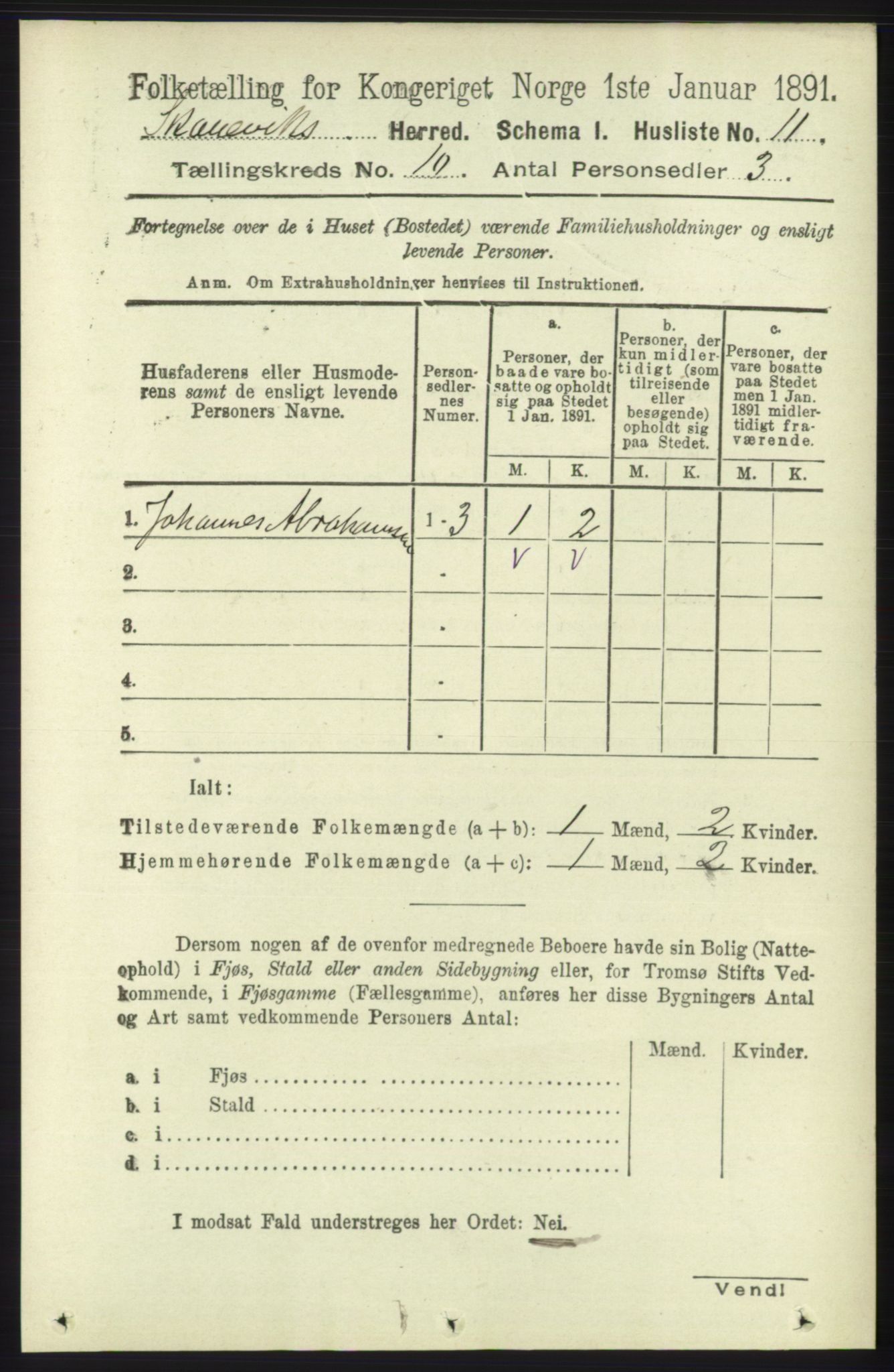 RA, 1891 census for 1212 Skånevik, 1891, p. 2874