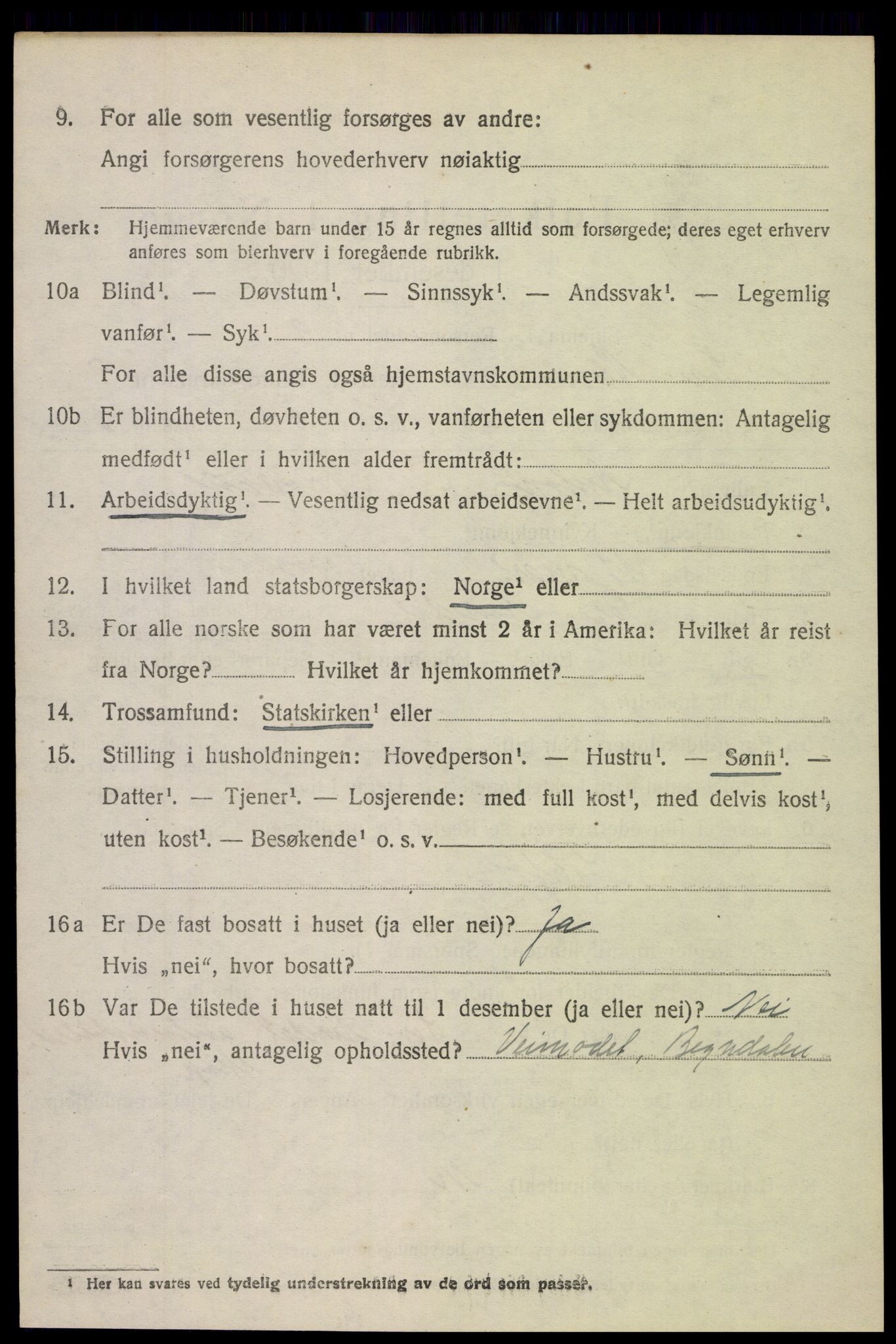 SAH, 1920 census for Sør-Aurdal, 1920, p. 5464