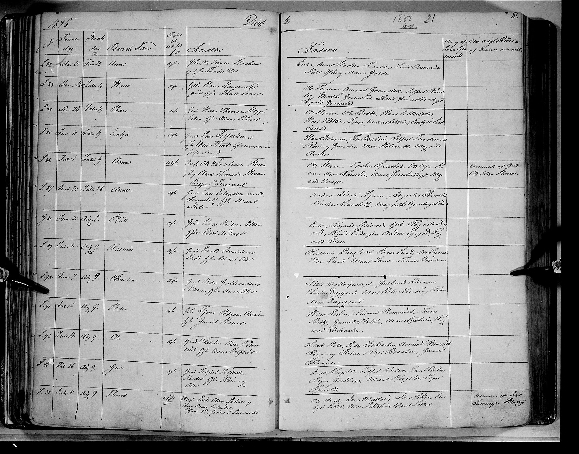 Lom prestekontor, AV/SAH-PREST-070/K/L0006: Parish register (official) no. 6A, 1837-1863, p. 81