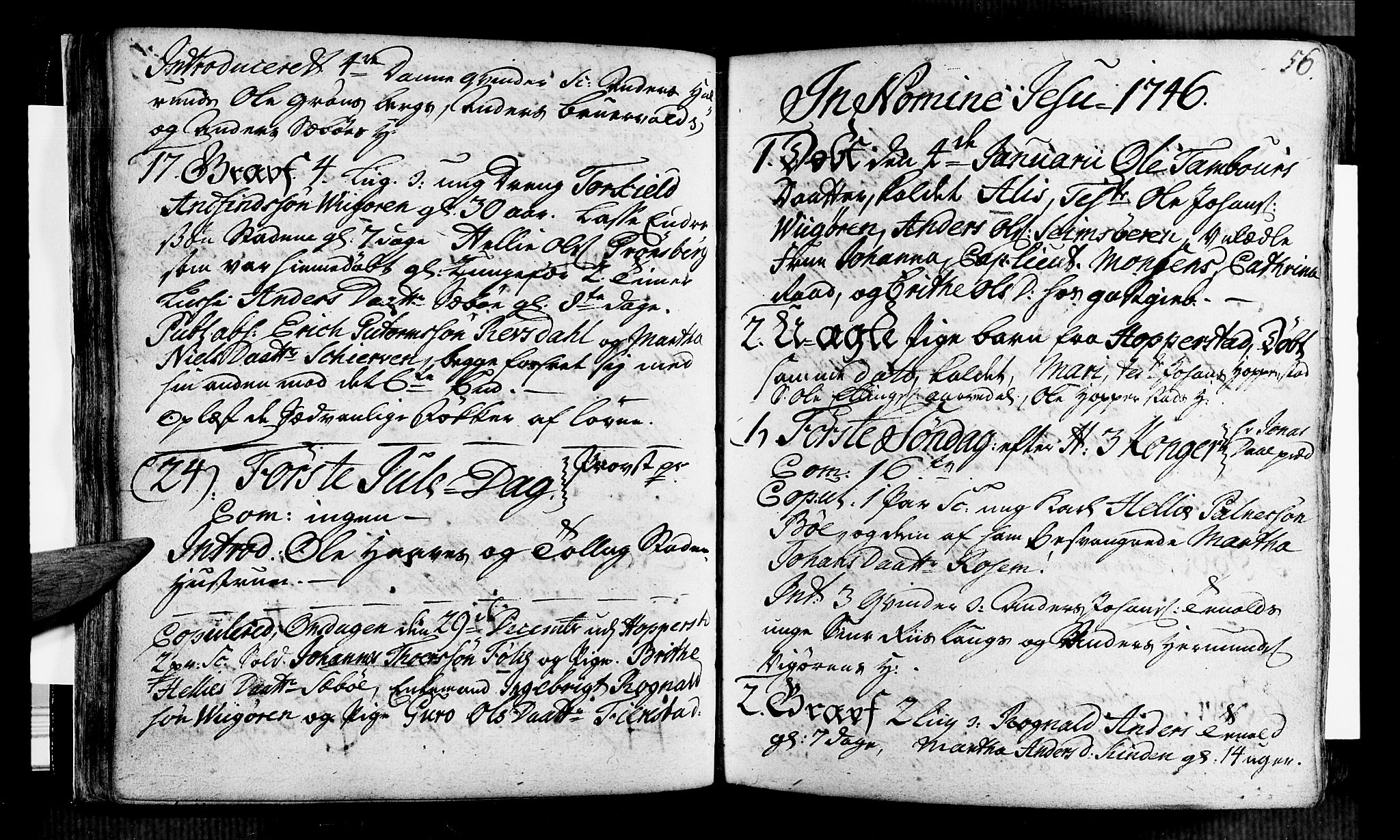 Vik sokneprestembete, AV/SAB-A-81501/H/Haa/Haaa/L0002: Parish register (official) no. A 2 / 1, 1740-1757, p. 56