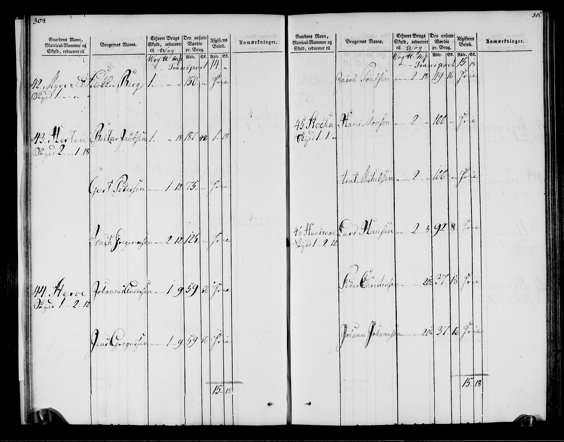 Rentekammeret inntil 1814, Realistisk ordnet avdeling, AV/RA-EA-4070/N/Ne/Nea/L0158: Helgeland fogderi. Oppebørselsregister, 1803-1804, p. 156