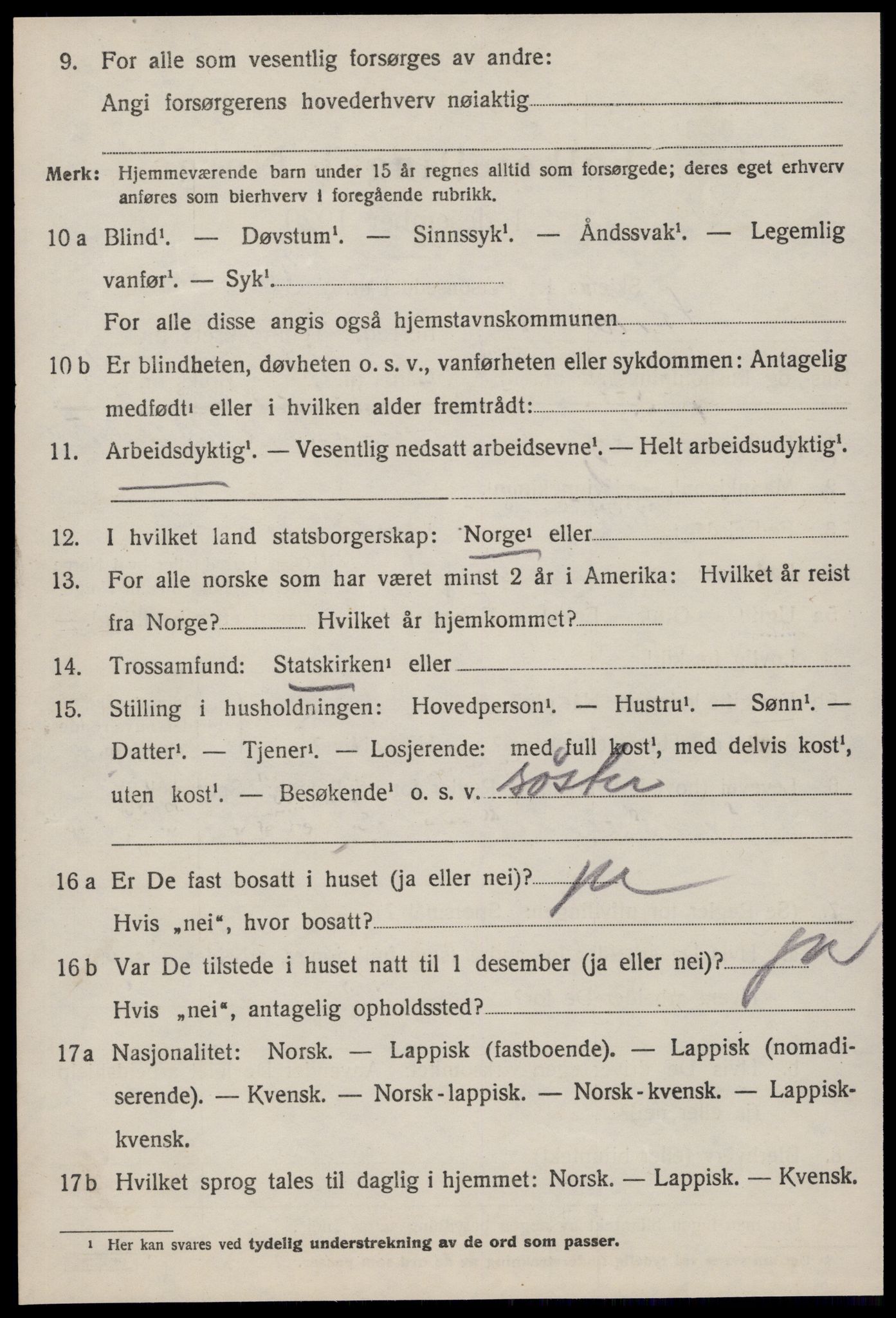 SAT, 1920 census for Stadsbygd, 1920, p. 1657