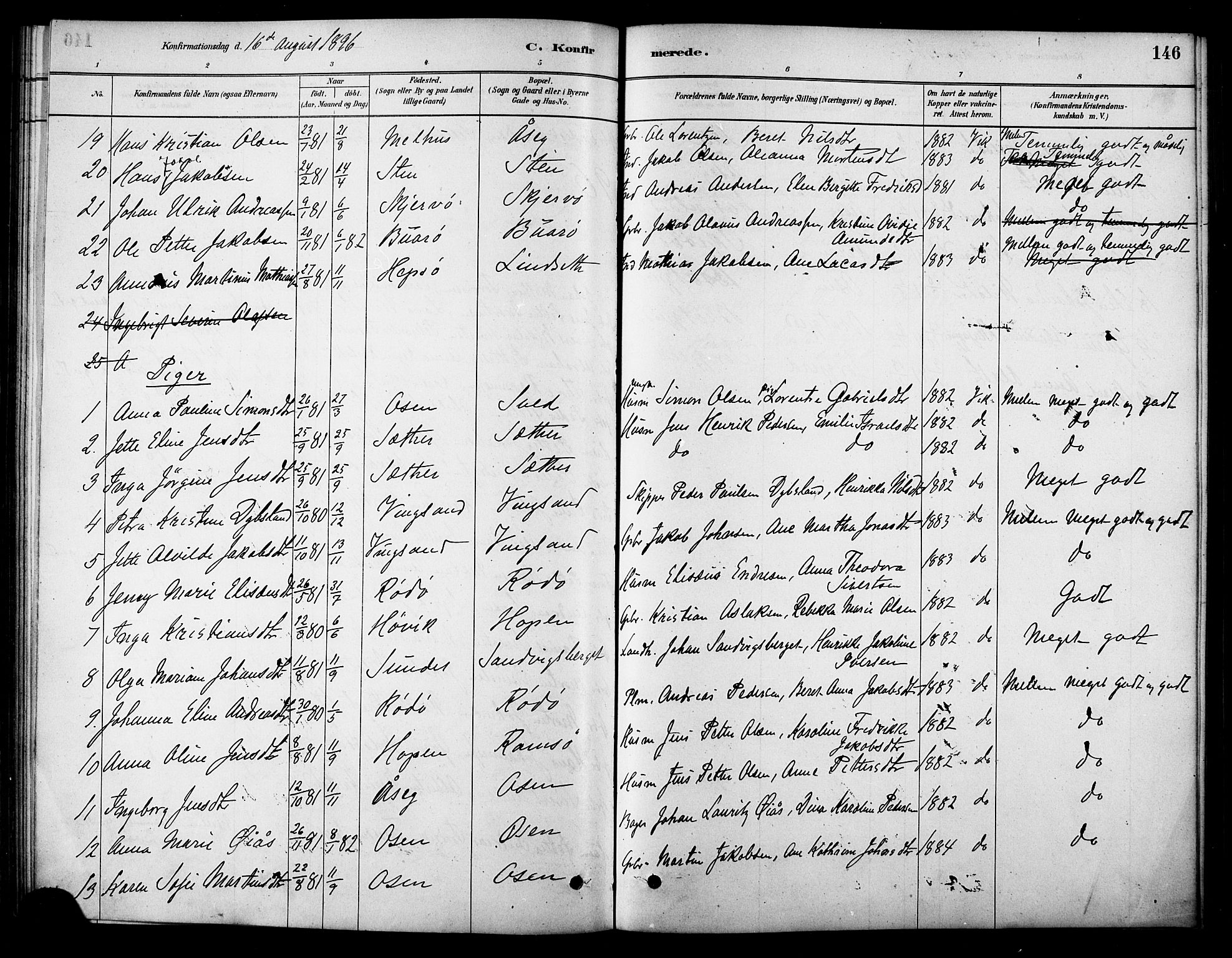 Ministerialprotokoller, klokkerbøker og fødselsregistre - Sør-Trøndelag, SAT/A-1456/658/L0722: Parish register (official) no. 658A01, 1879-1896, p. 146