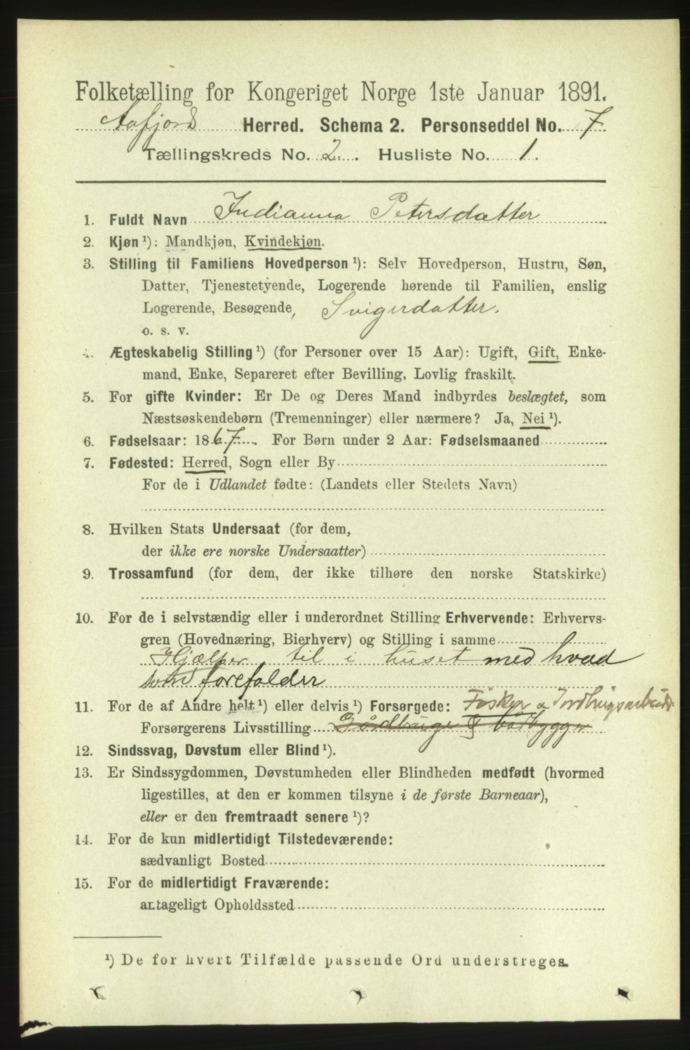 RA, 1891 census for 1630 Åfjord, 1891, p. 383