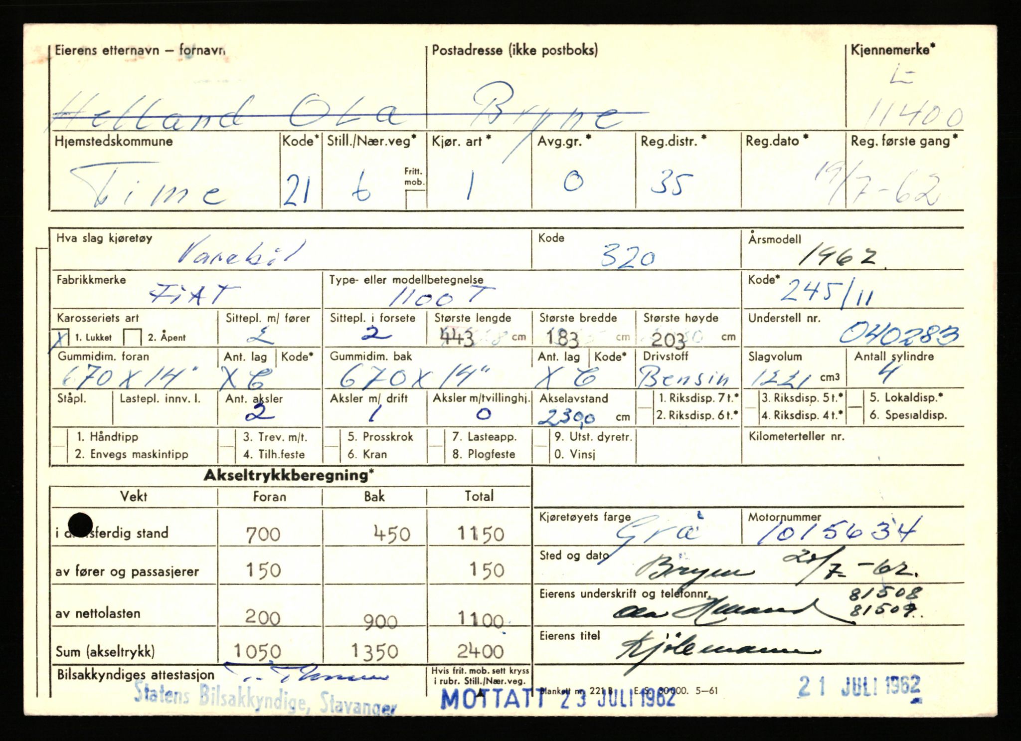 Stavanger trafikkstasjon, AV/SAST-A-101942/0/F/L0020: L-11000 - L-11499, 1930-1971, p. 1735