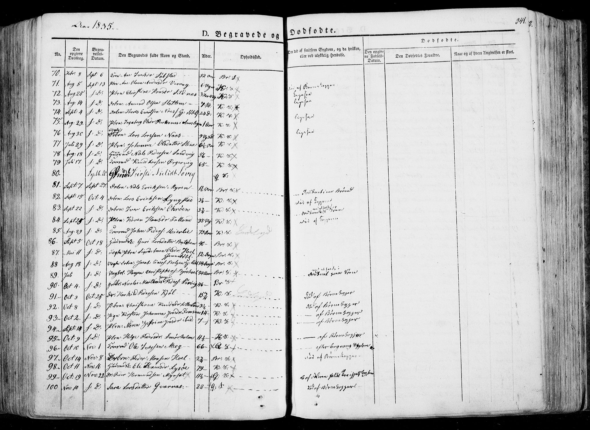 Ministerialprotokoller, klokkerbøker og fødselsregistre - Møre og Romsdal, AV/SAT-A-1454/568/L0803: Parish register (official) no. 568A10, 1830-1853, p. 341