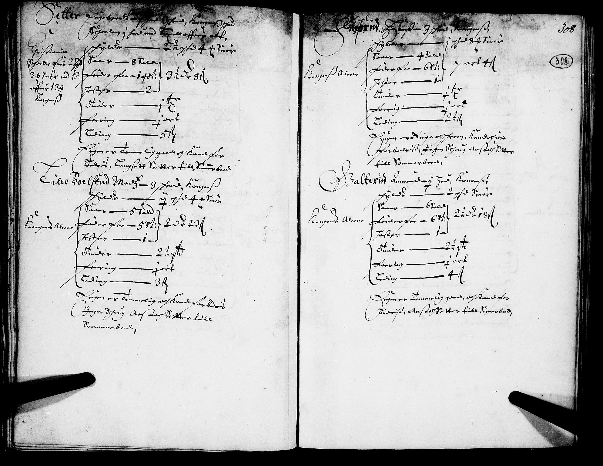 Rentekammeret inntil 1814, Realistisk ordnet avdeling, AV/RA-EA-4070/N/Nb/Nba/L0015: Gudbrandsdalen fogderi, 2. del, 1668, p. 307b-308a