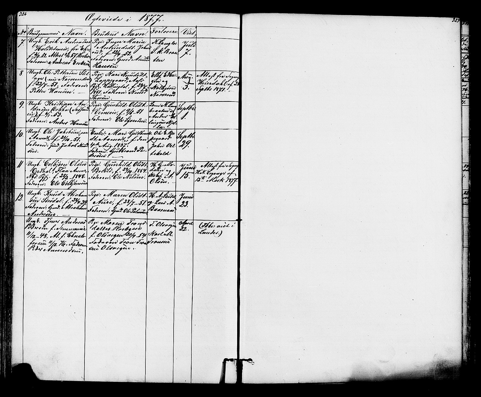 Lunder kirkebøker, SAKO/A-629/G/Ga/L0003a: Parish register (copy) no. I 3, 1869-1888, p. 326-327