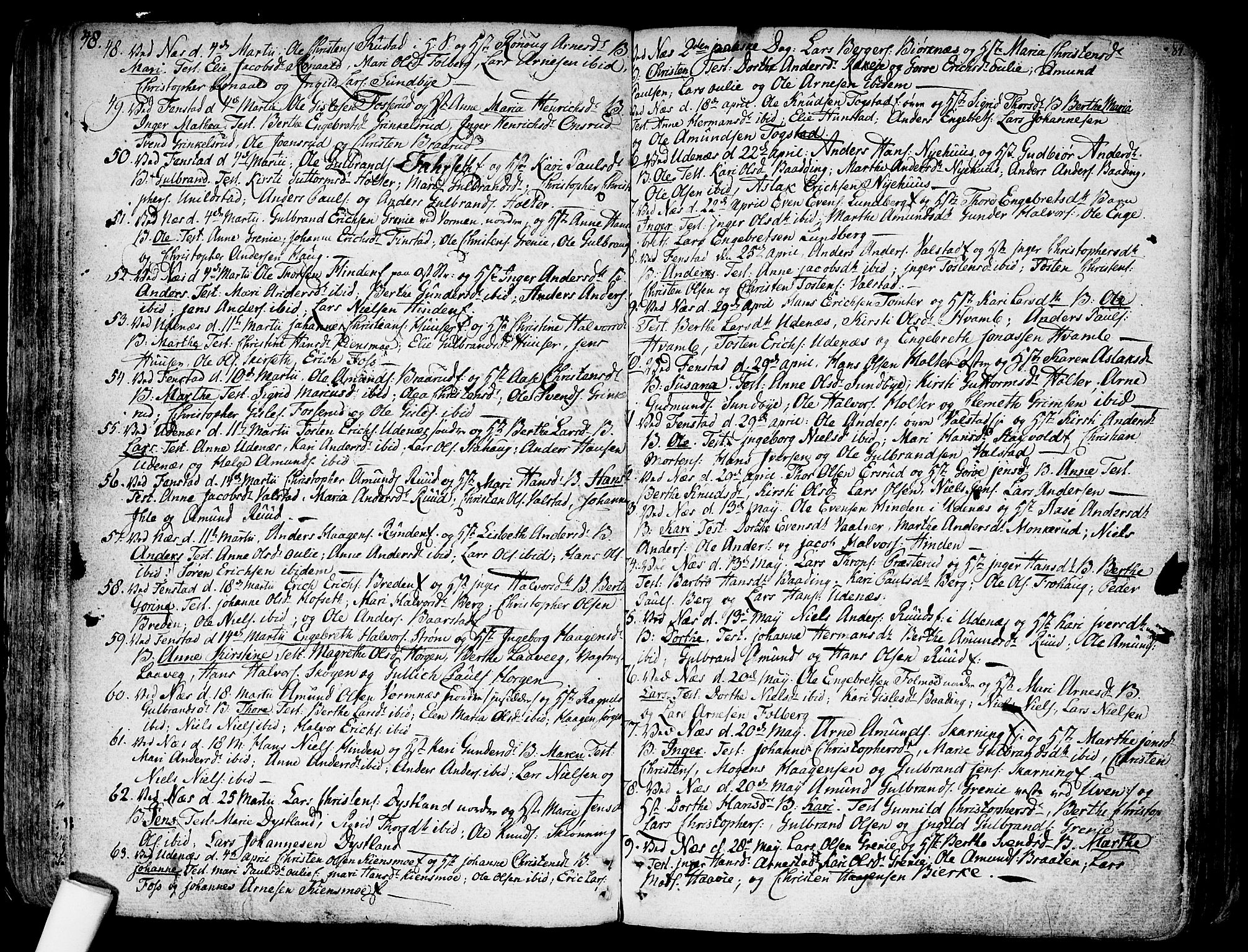 Nes prestekontor Kirkebøker, AV/SAO-A-10410/F/Fa/L0004: Parish register (official) no. I 4, 1781-1816, p. 84