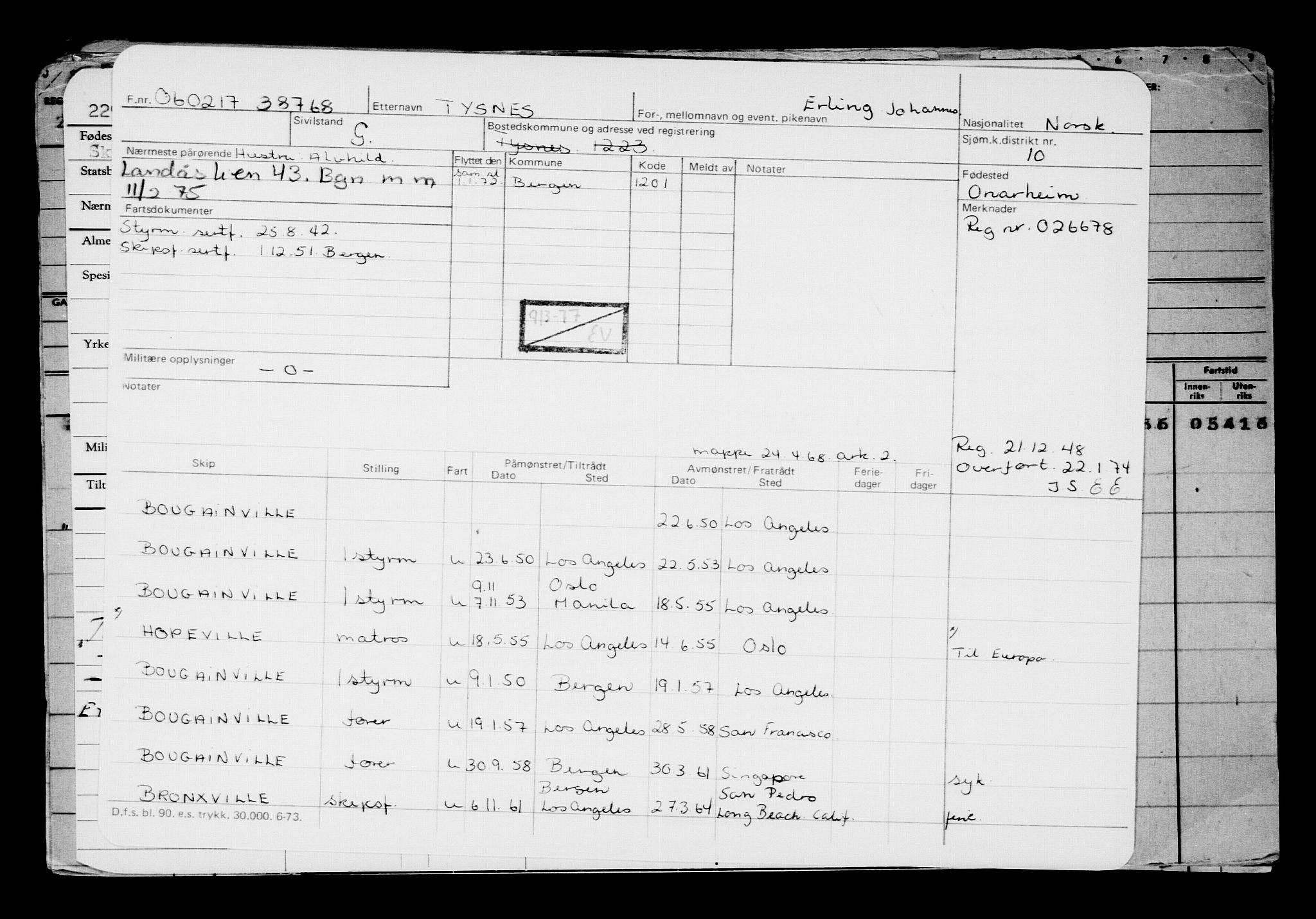 Direktoratet for sjømenn, AV/RA-S-3545/G/Gb/L0145: Hovedkort, 1917, p. 730