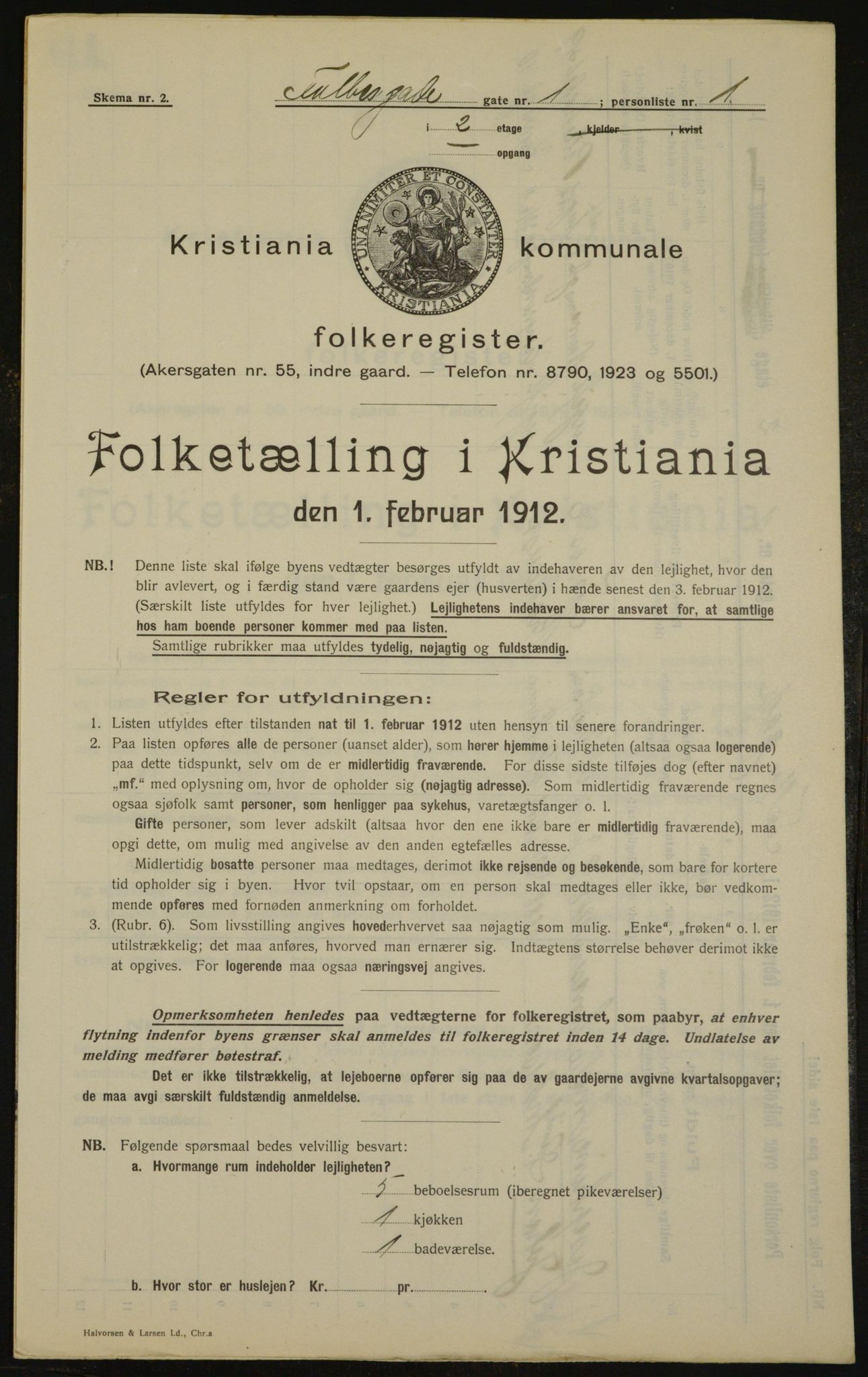 OBA, Municipal Census 1912 for Kristiania, 1912, p. 23131