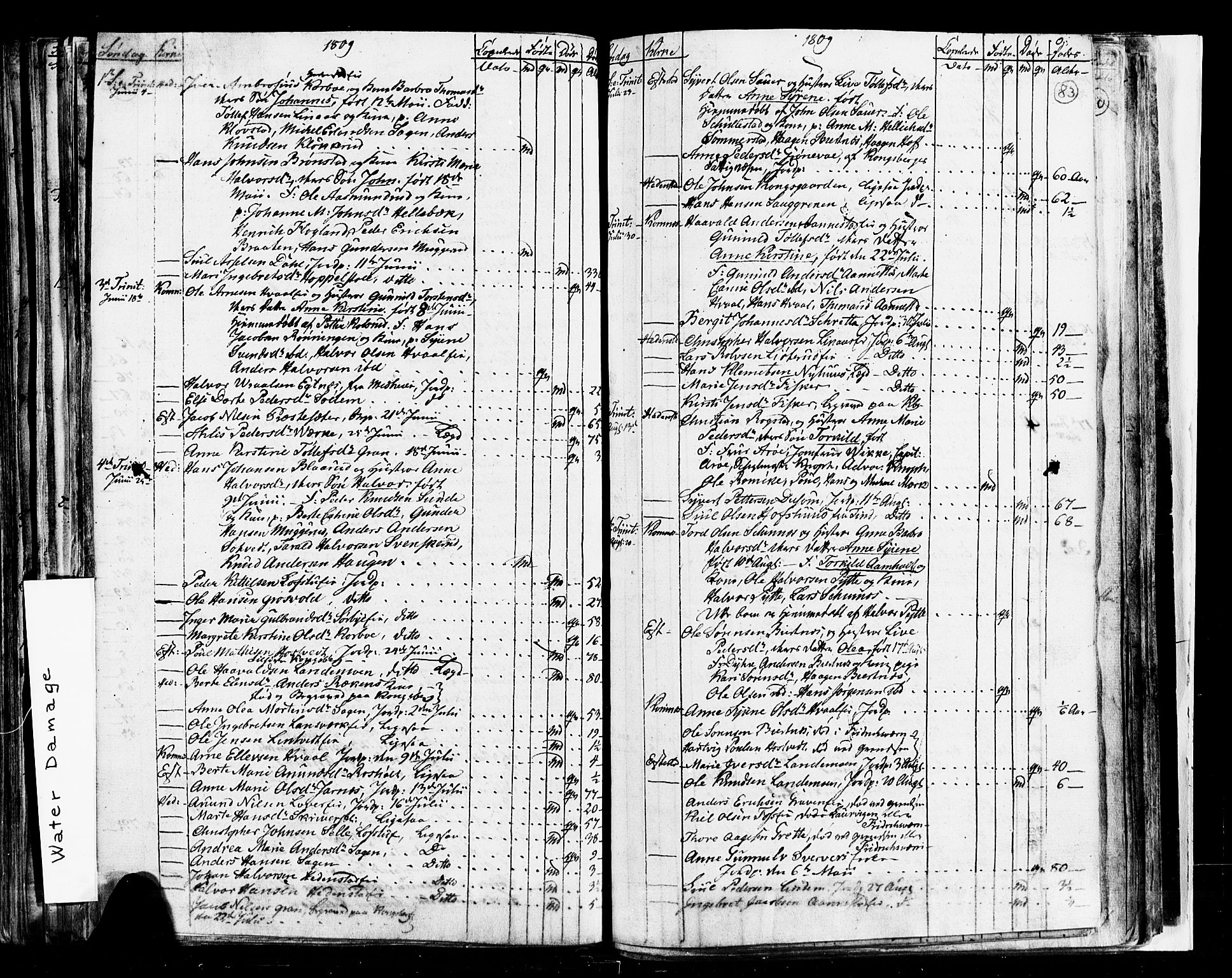 Sandsvær kirkebøker, AV/SAKO-A-244/G/Ga/L0002: Parish register (copy) no. I 2, 1796-1817, p. 83