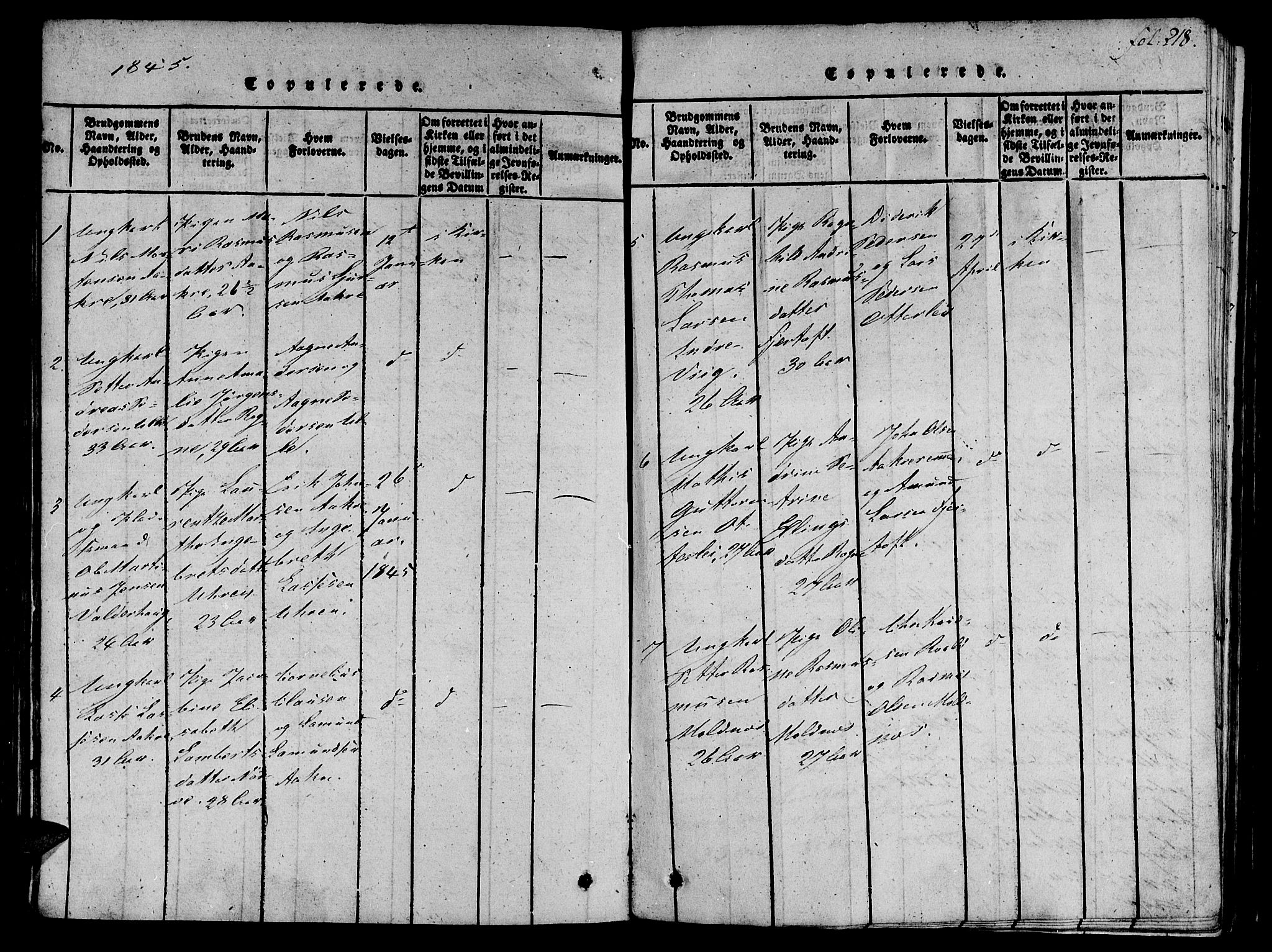 Ministerialprotokoller, klokkerbøker og fødselsregistre - Møre og Romsdal, SAT/A-1454/536/L0495: Parish register (official) no. 536A04, 1818-1847, p. 218