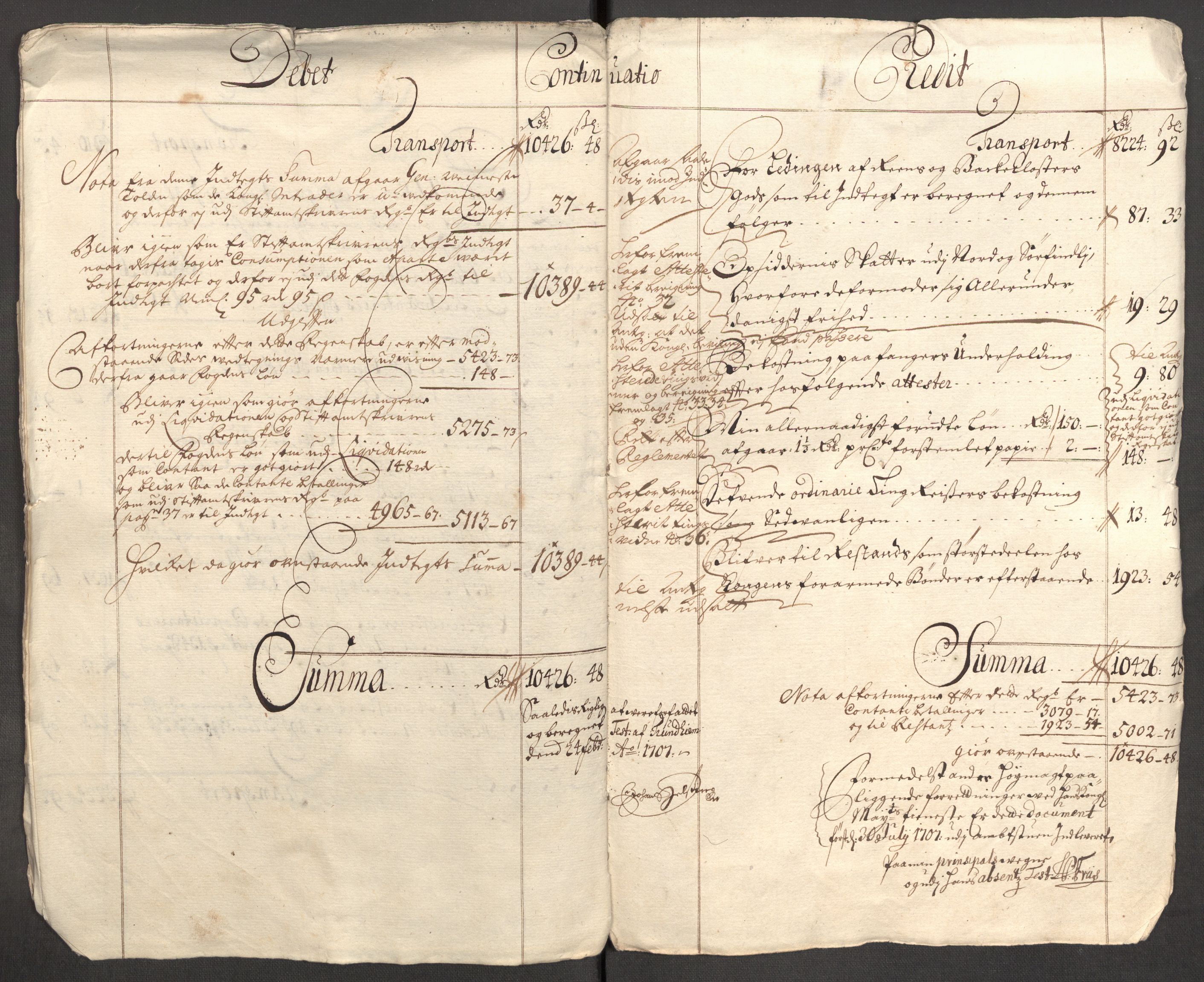 Rentekammeret inntil 1814, Reviderte regnskaper, Fogderegnskap, AV/RA-EA-4092/R63/L4315: Fogderegnskap Inderøy, 1706-1707, p. 10