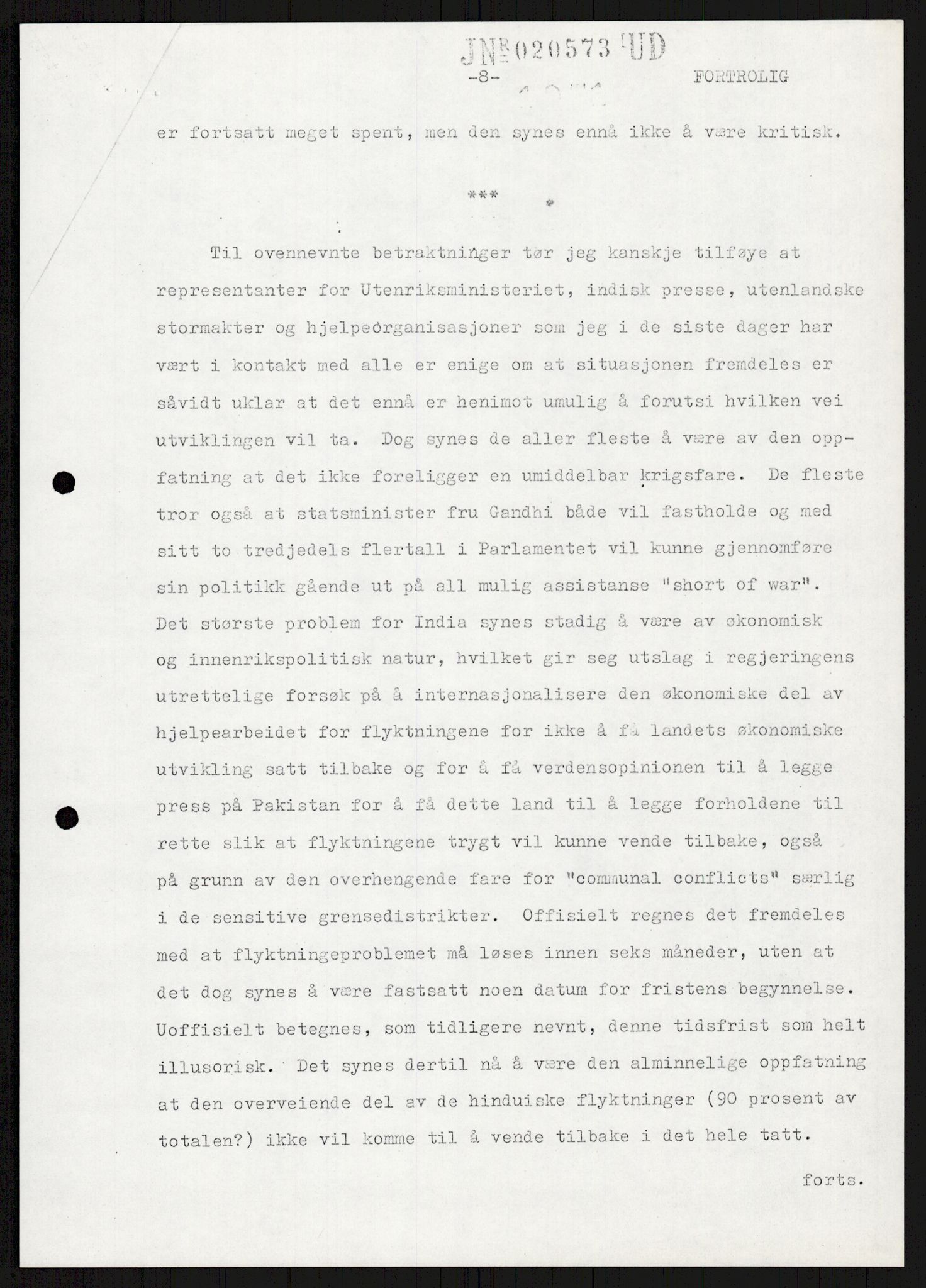 Utenriksdepartementet, hovedarkiv, AV/RA-S-6794/D/Db/Dba/L0776/0003: Verdenspolitikk. Fremmede staters politikk (G.L.) / Israel: Politikk (2 mapper), 1970-1972, p. 108