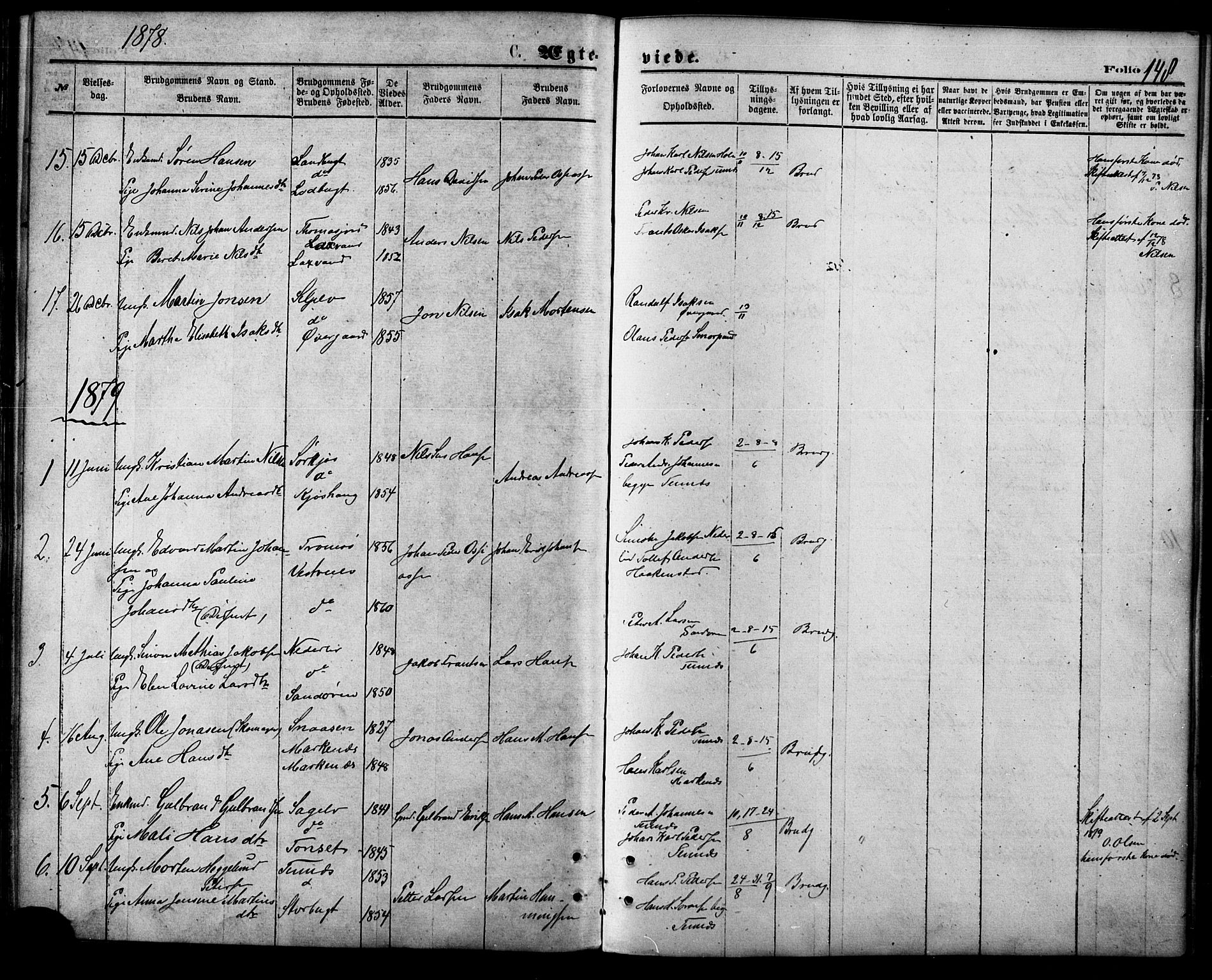 Balsfjord sokneprestembete, SATØ/S-1303/G/Ga/L0004kirke: Parish register (official) no. 4, 1871-1883, p. 148