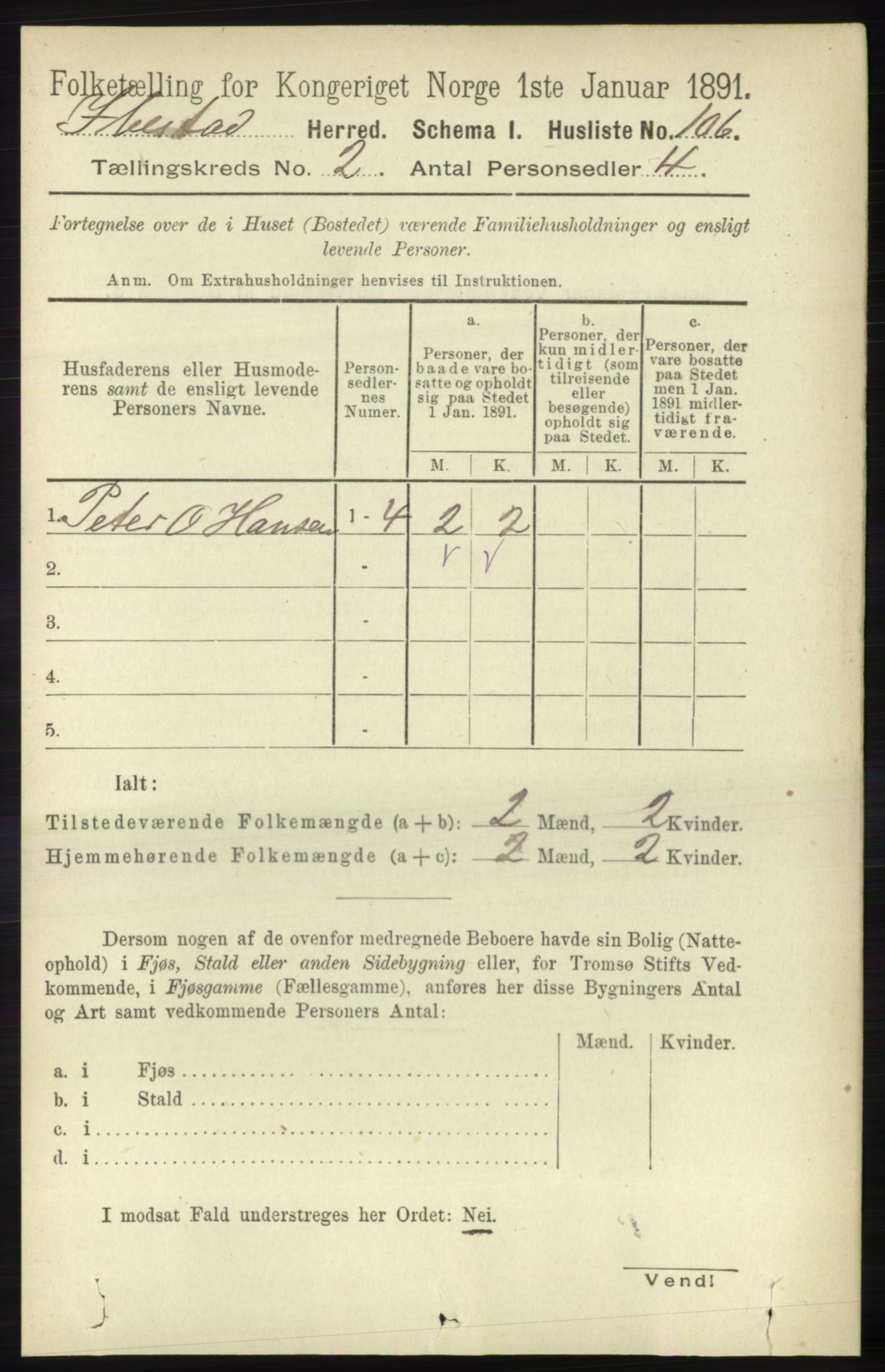 RA, 1891 census for 1917 Ibestad, 1891, p. 812