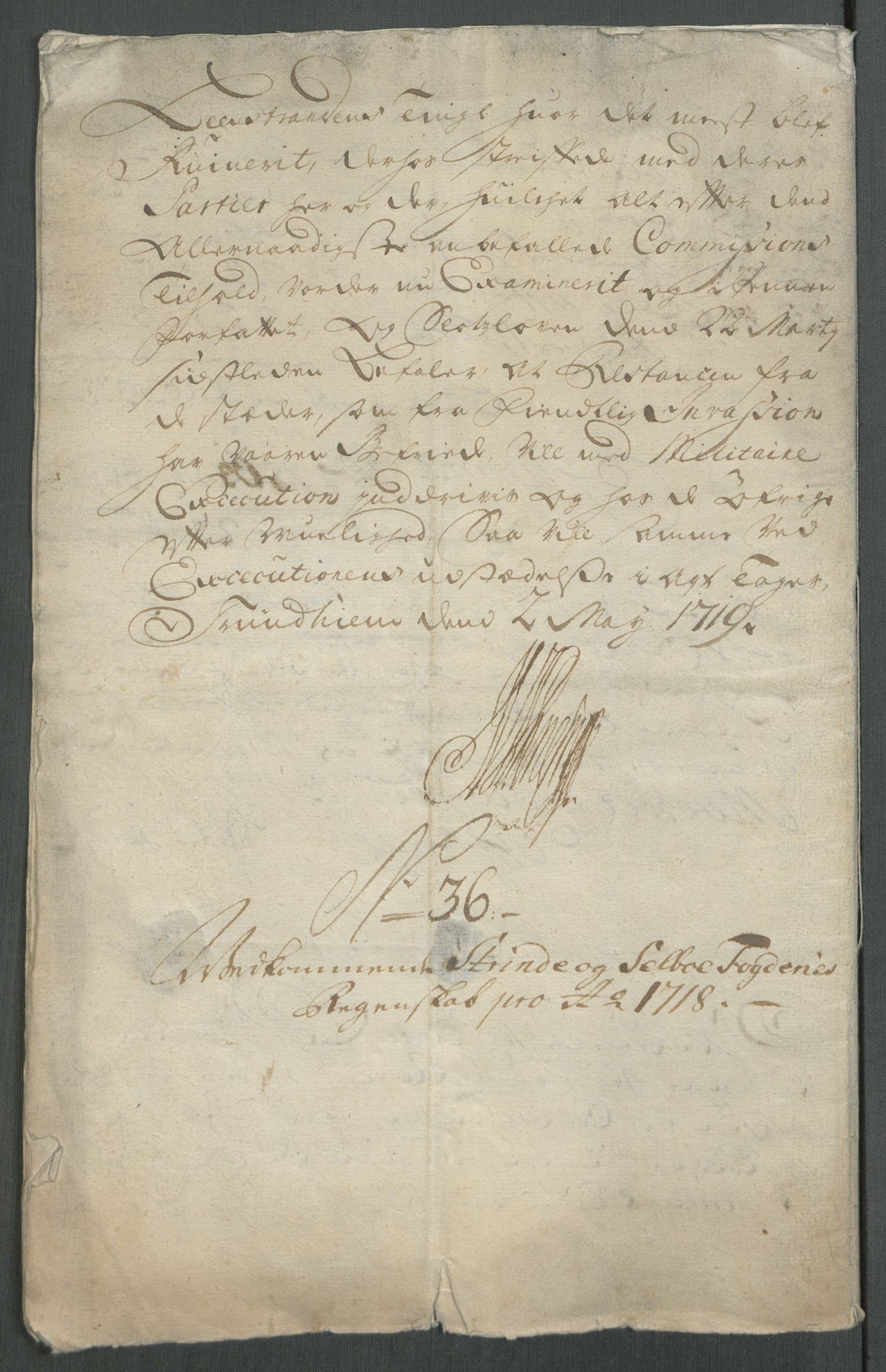 Rentekammeret inntil 1814, Reviderte regnskaper, Fogderegnskap, AV/RA-EA-4092/R61/L4116: Fogderegnskap Strinda og Selbu, 1717-1718, p. 524