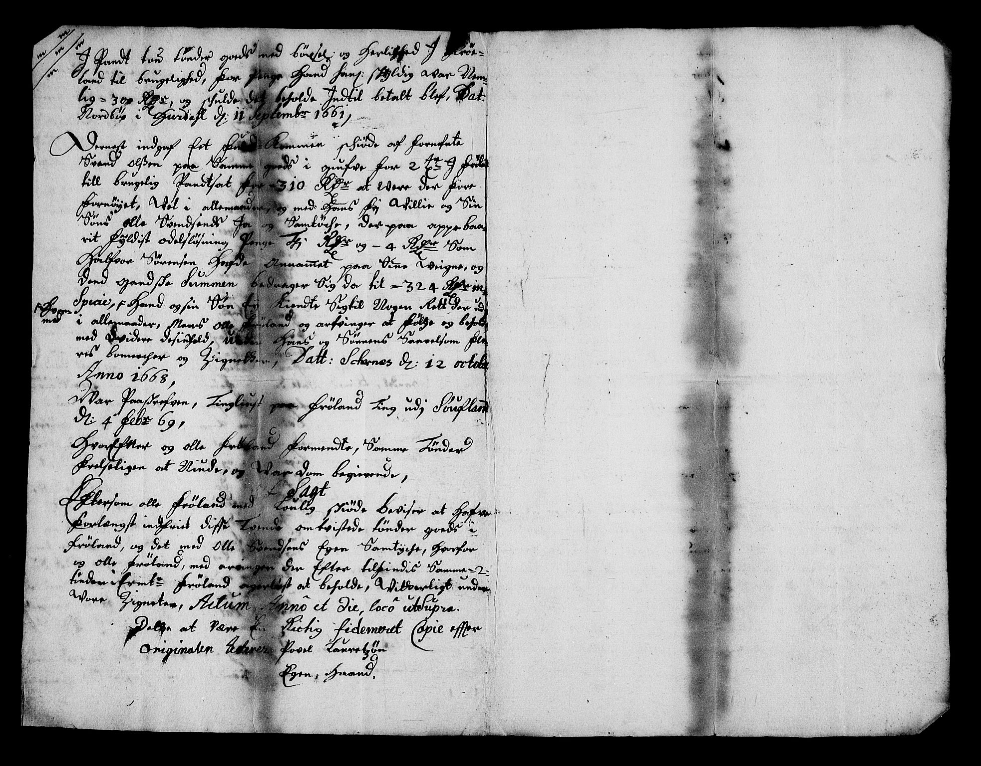 Stattholderembetet 1572-1771, RA/EA-2870/Af/L0001: Avskrifter av vedlegg til originale supplikker, nummerert i samsvar med supplikkbøkene, 1683-1687, p. 190