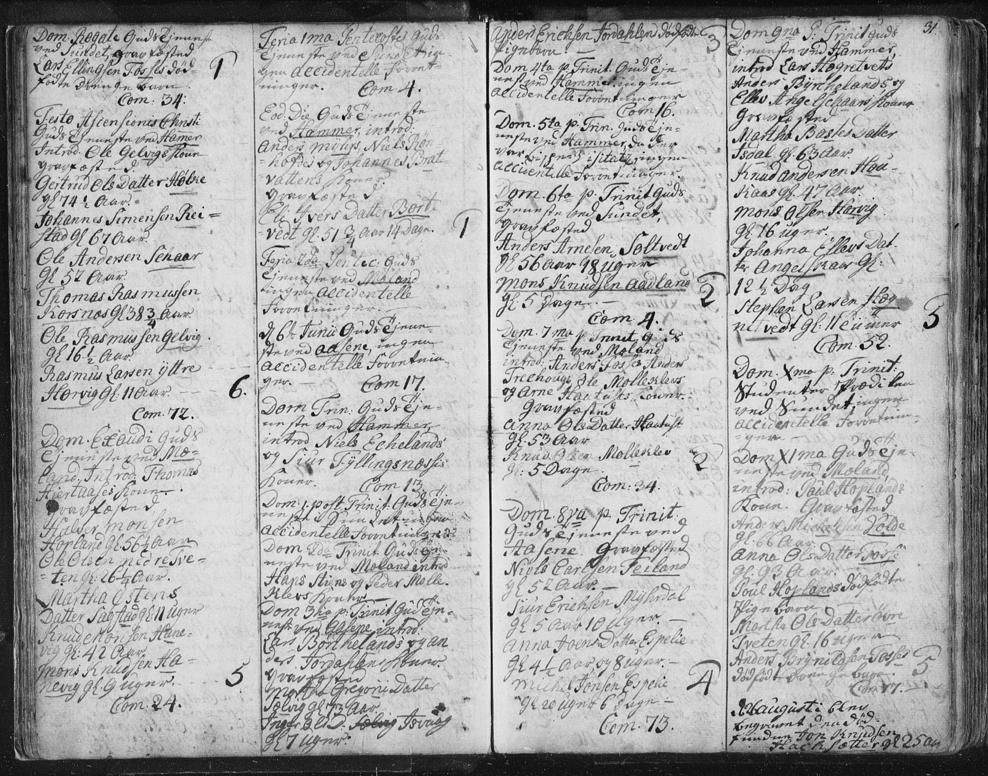 Hamre sokneprestembete, SAB/A-75501/H/Ha/Haa/Haaa/L0008: Parish register (official) no. A 8, 1778-1804, p. 31