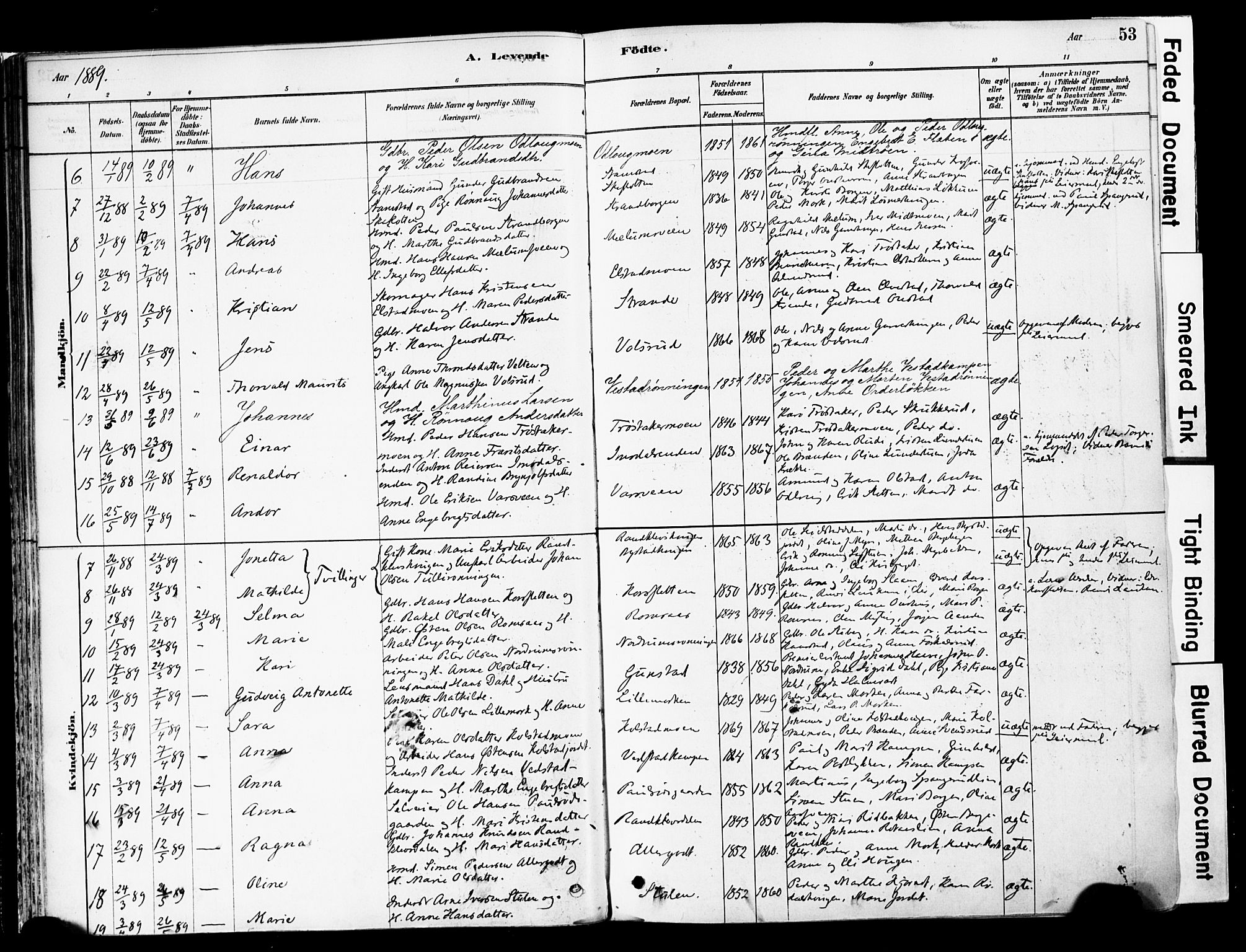 Ringebu prestekontor, AV/SAH-PREST-082/H/Ha/Haa/L0008: Parish register (official) no. 8, 1878-1898, p. 53