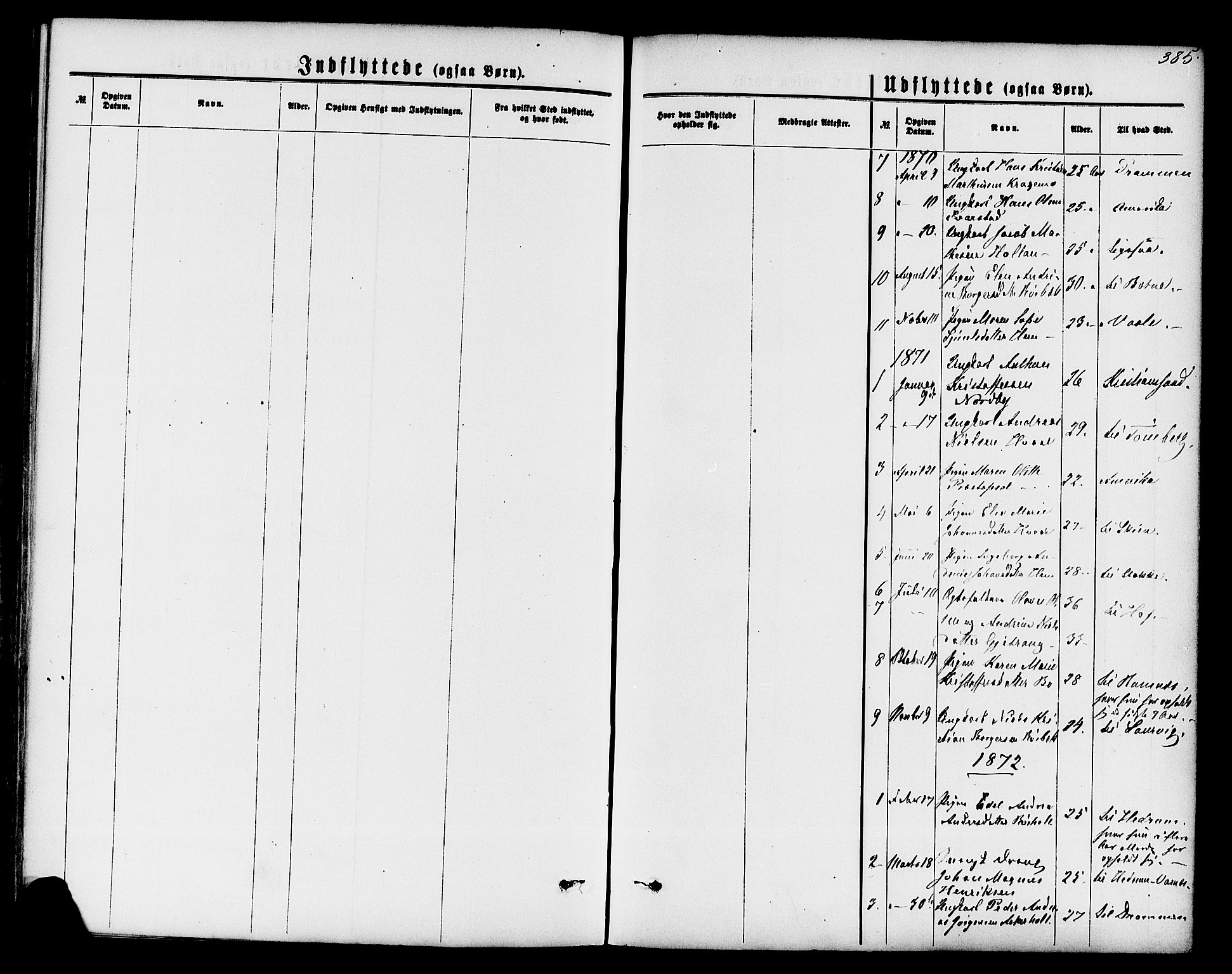 Lardal kirkebøker, AV/SAKO-A-350/F/Fa/L0007: Parish register (official) no. I 7, 1861-1880, p. 385