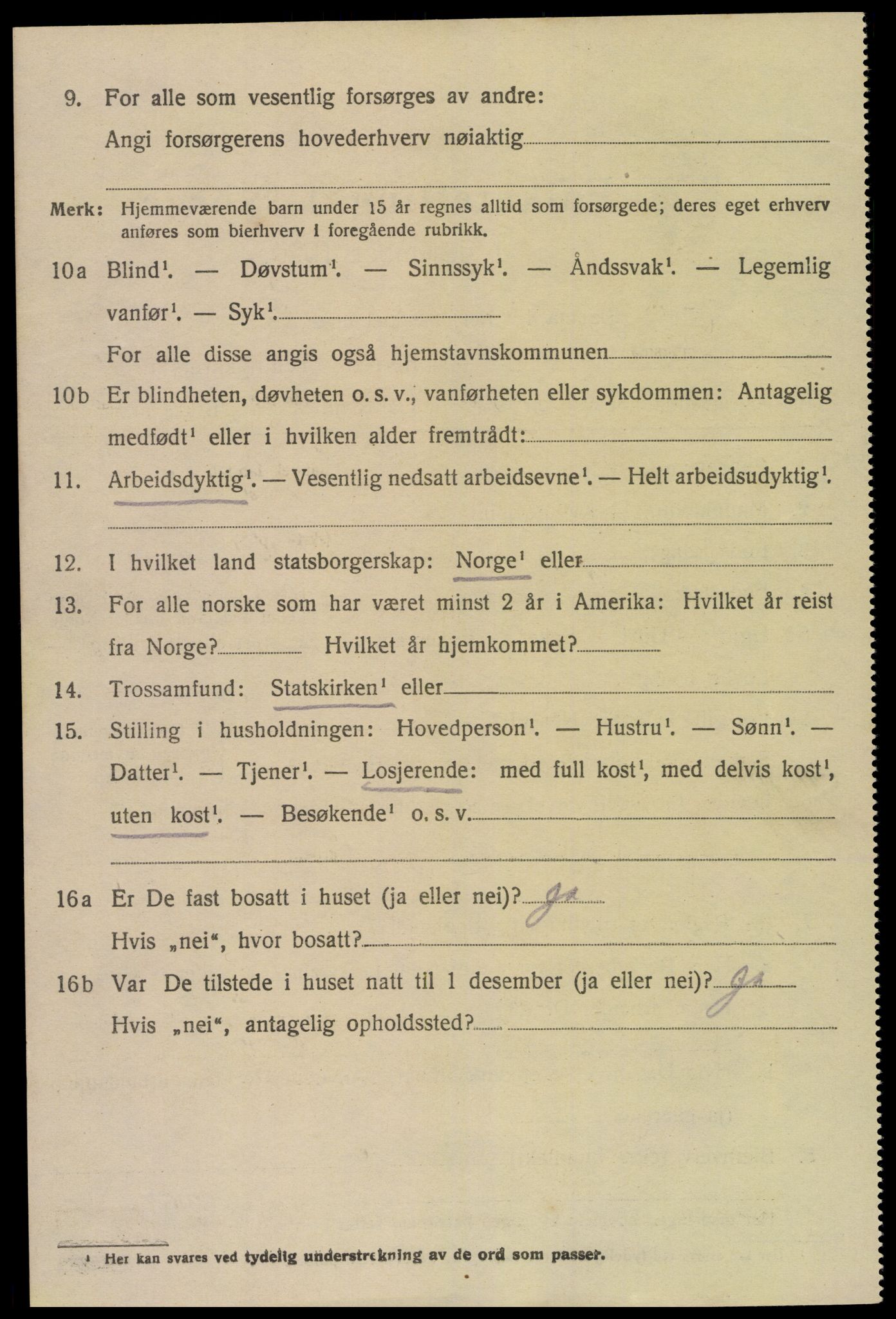 SAK, 1920 census for Fjære, 1920, p. 3246