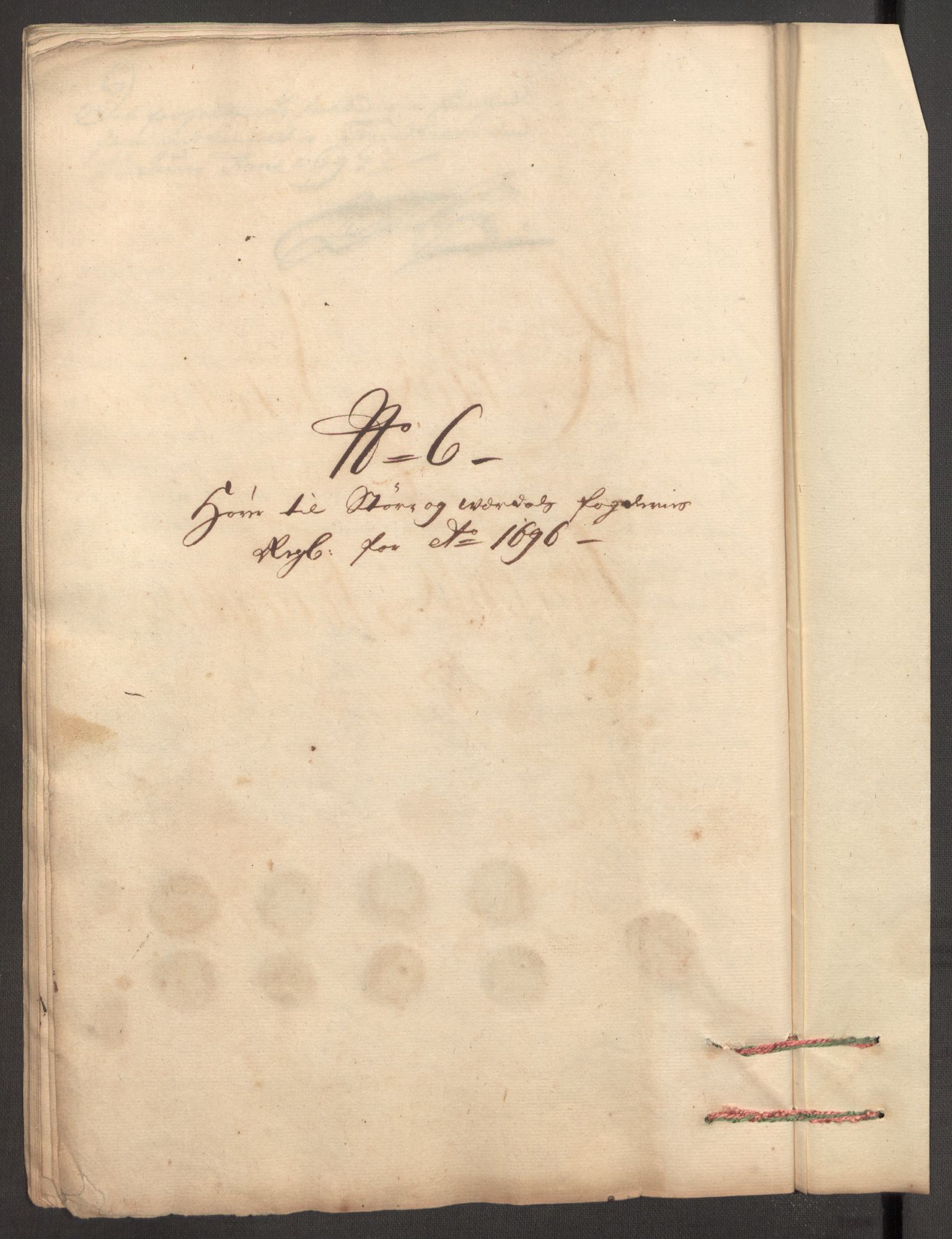 Rentekammeret inntil 1814, Reviderte regnskaper, Fogderegnskap, AV/RA-EA-4092/R62/L4188: Fogderegnskap Stjørdal og Verdal, 1696, p. 195