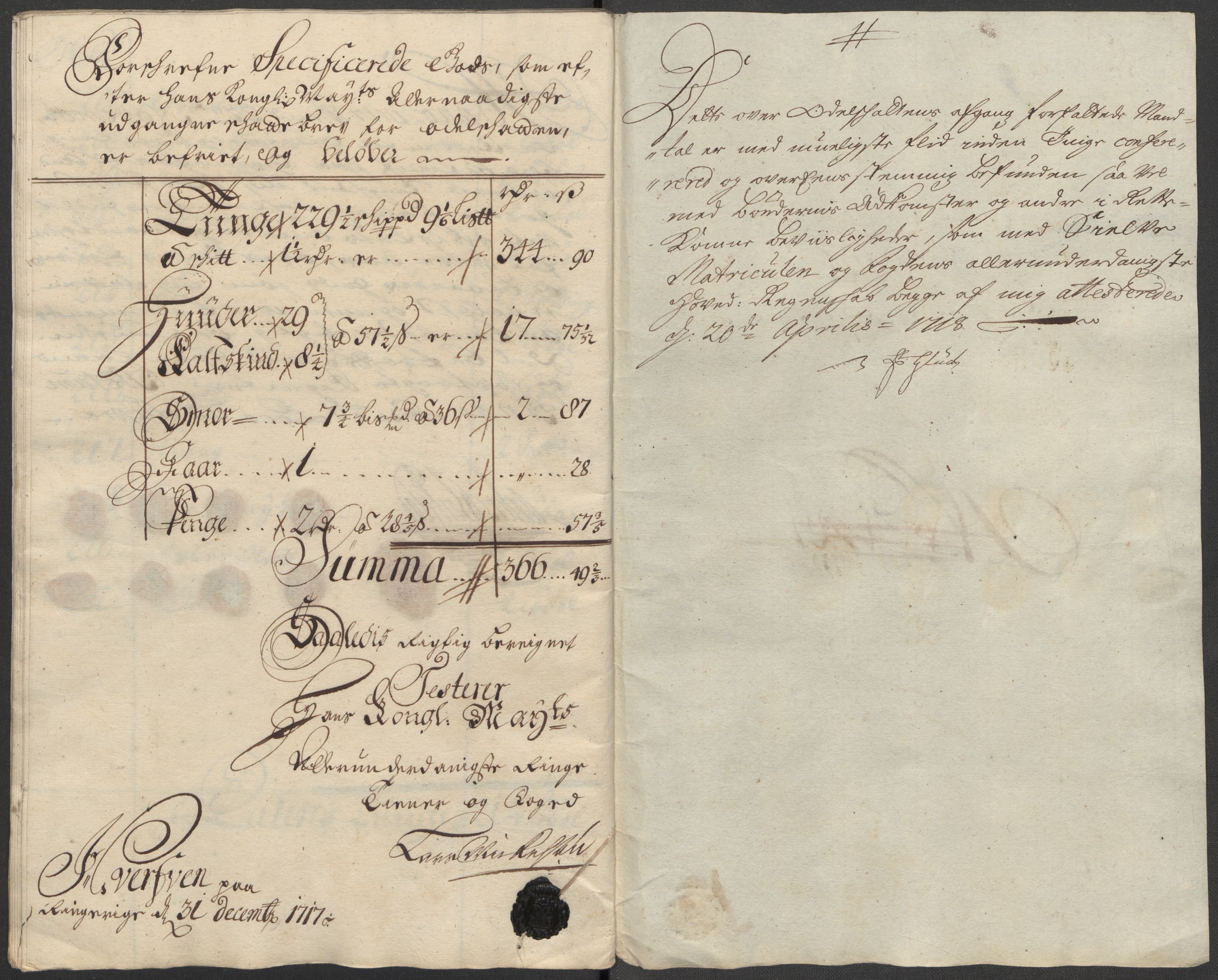 Rentekammeret inntil 1814, Reviderte regnskaper, Fogderegnskap, RA/EA-4092/R23/L1475: Fogderegnskap Ringerike og Hallingdal, 1717, p. 284
