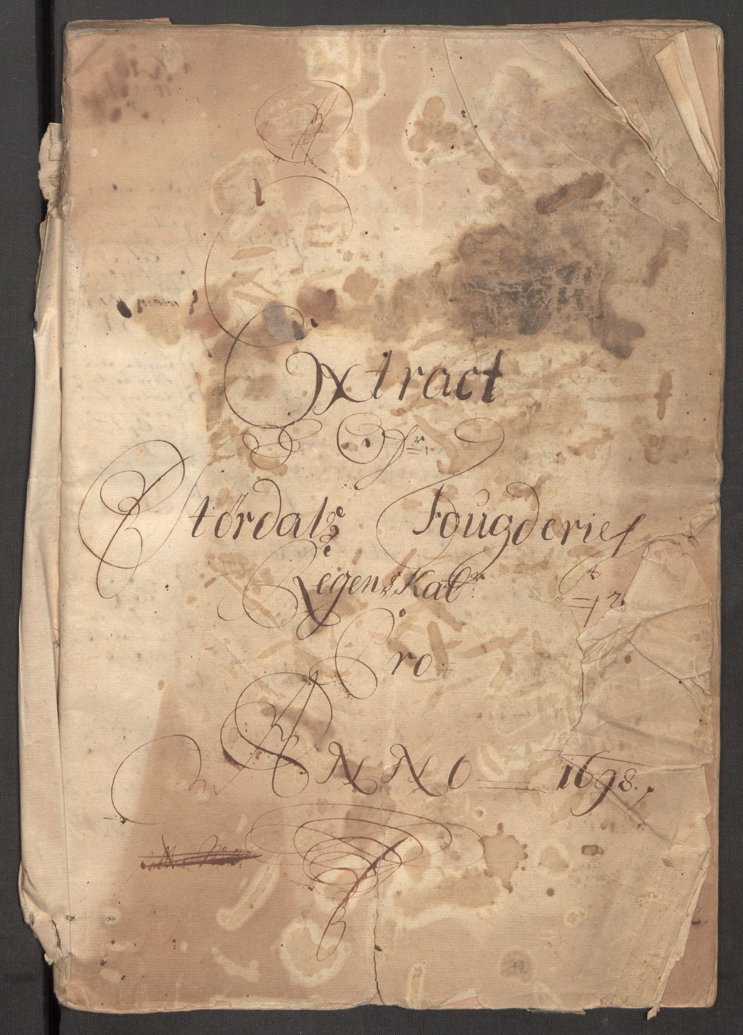 Rentekammeret inntil 1814, Reviderte regnskaper, Fogderegnskap, AV/RA-EA-4092/R62/L4190: Fogderegnskap Stjørdal og Verdal, 1698, p. 4