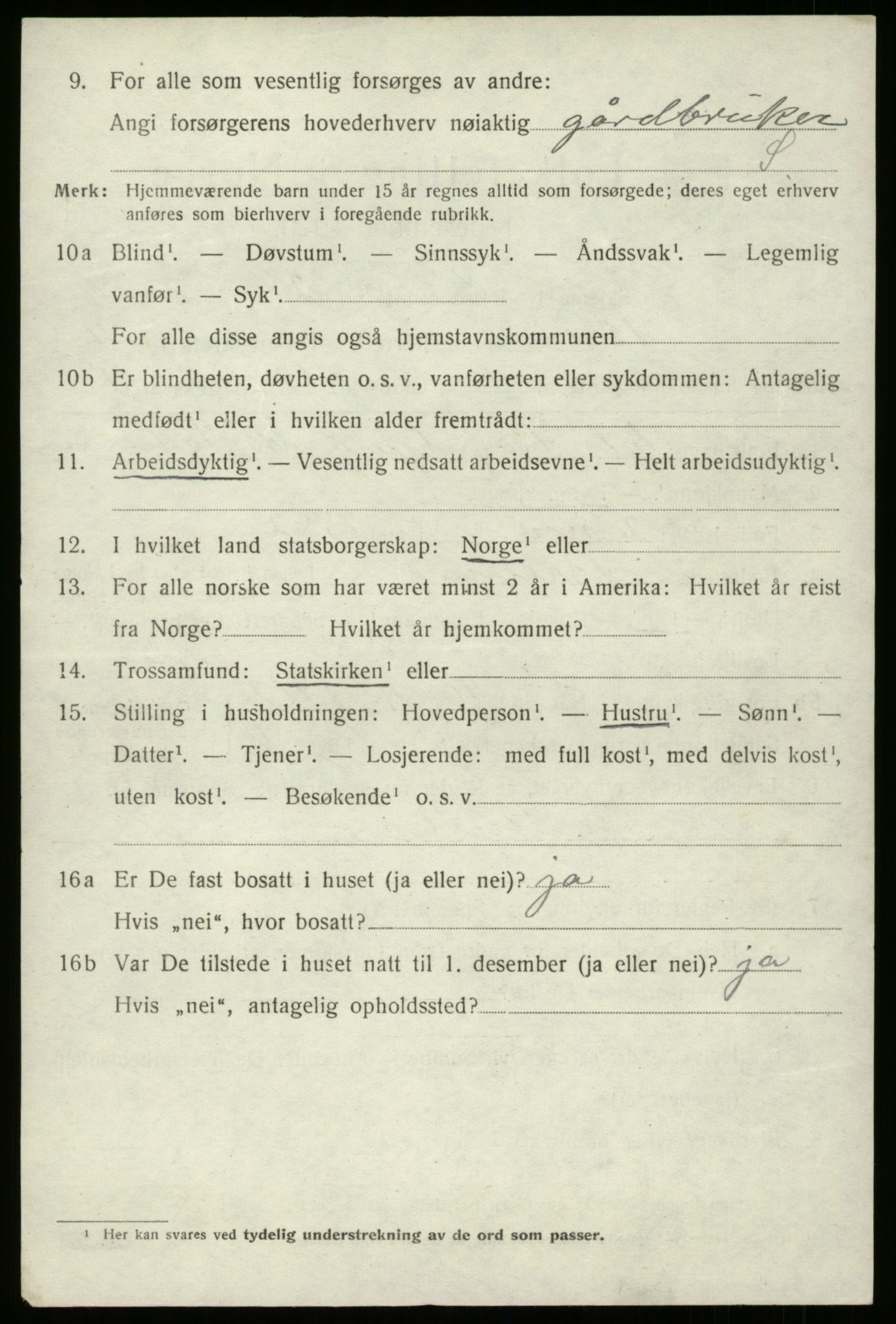 SAB, 1920 census for Breim, 1920, p. 2510