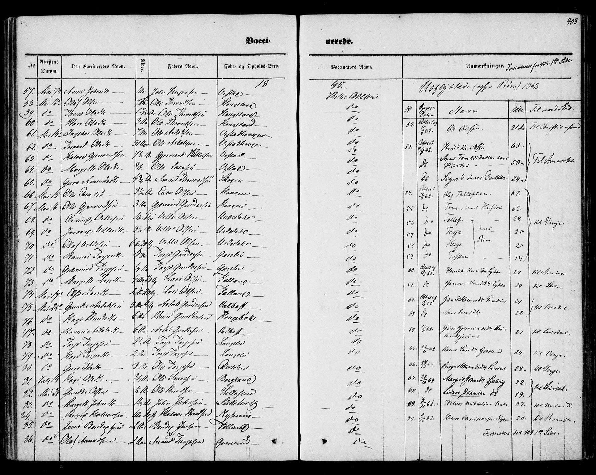 Mo kirkebøker, SAKO/A-286/F/Fa/L0005: Parish register (official) no. I 5, 1844-1864, p. 408