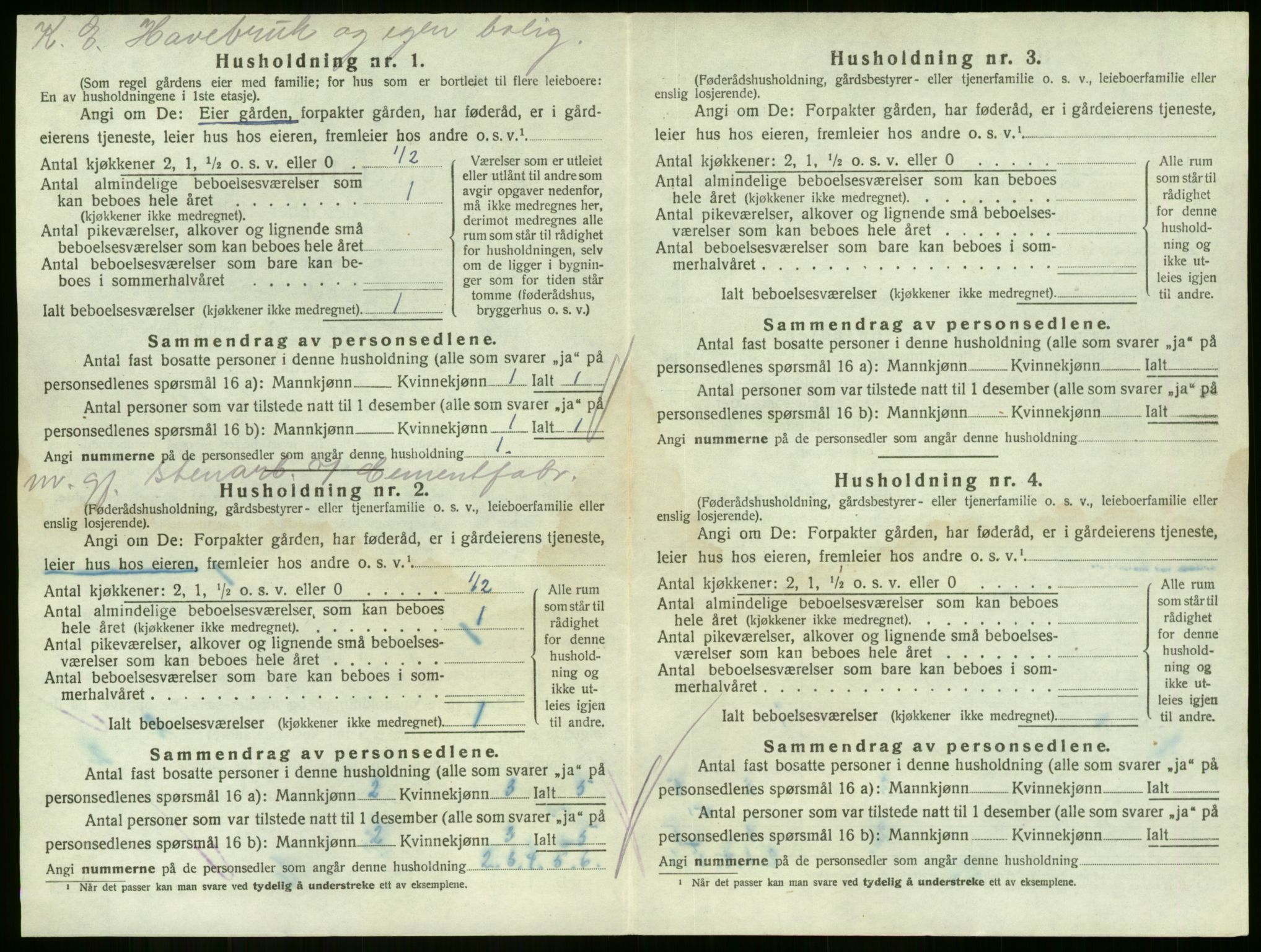 SAKO, 1920 census for Sande, 1920, p. 1605