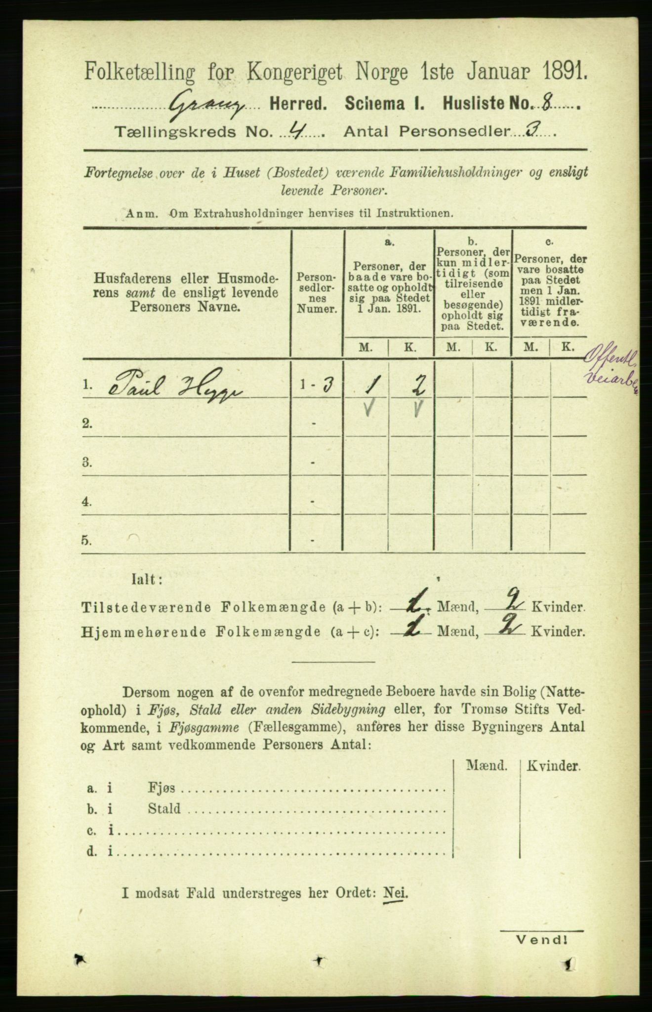 RA, 1891 census for 1742 Grong, 1891, p. 1449