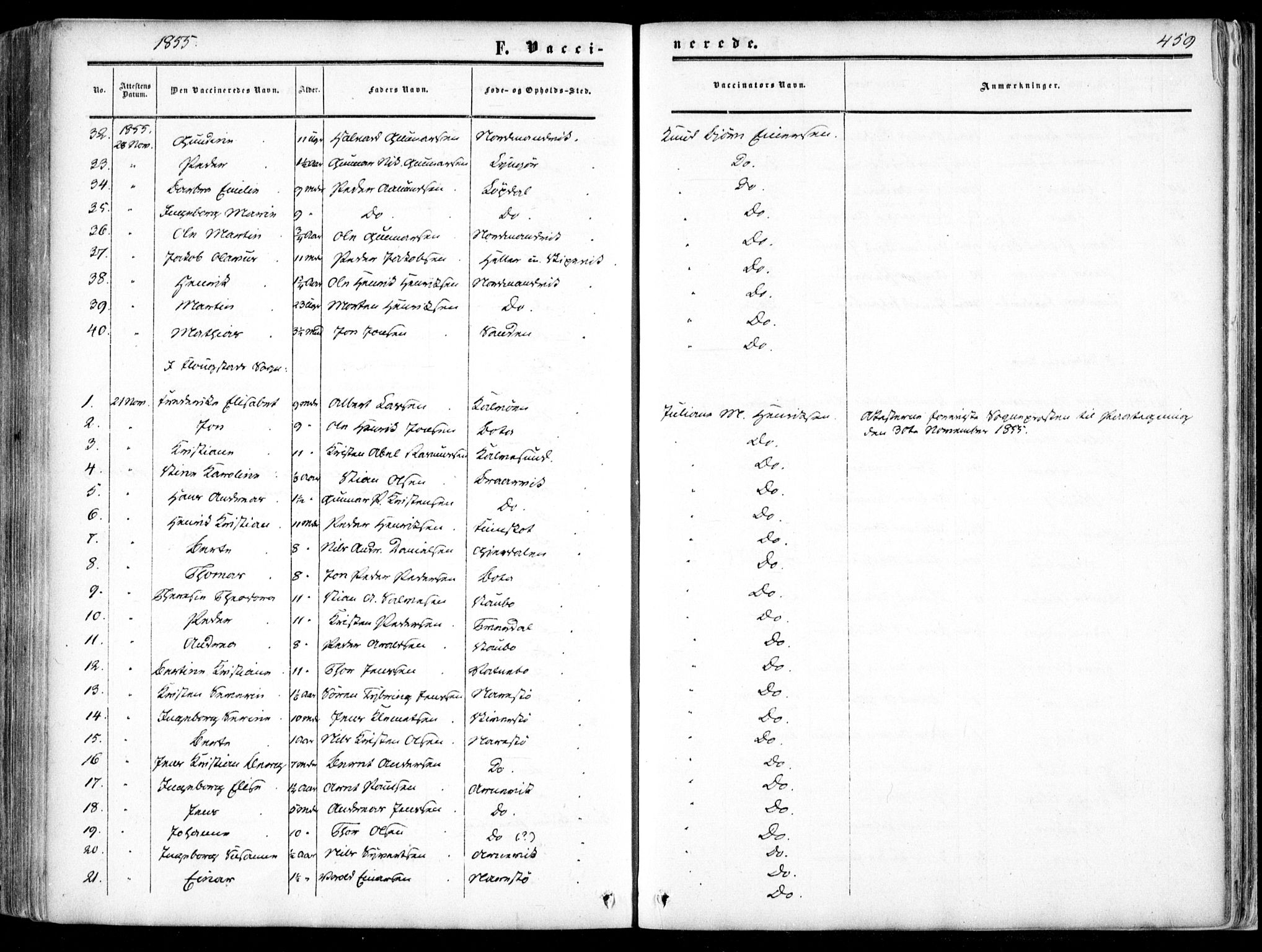 Dypvåg sokneprestkontor, SAK/1111-0007/F/Fa/Faa/L0006: Parish register (official) no. A 6, 1855-1872, p. 459