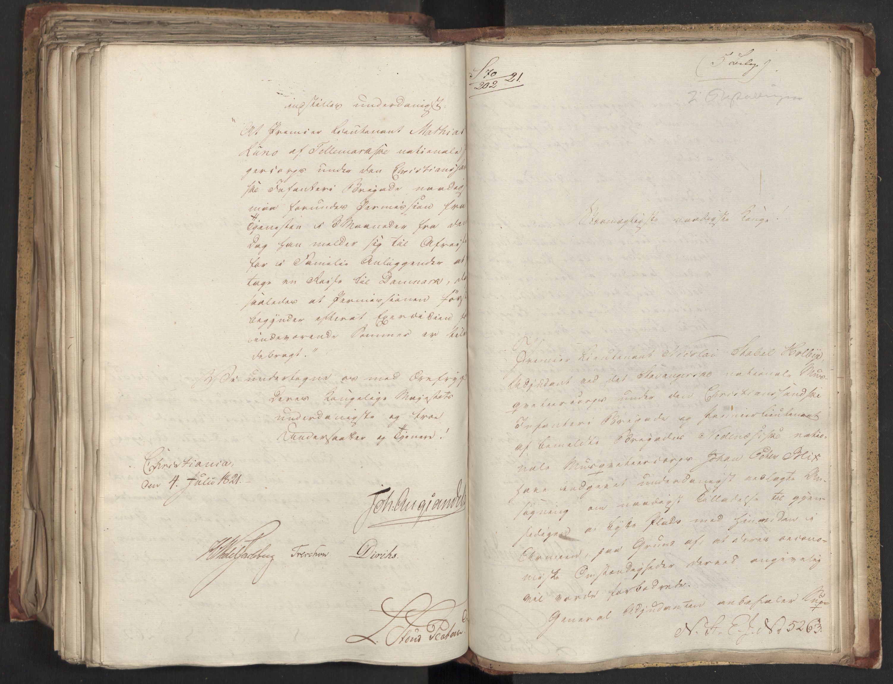 Statsrådsavdelingen i Stockholm, AV/RA-S-1003/D/Da/L0026: Regjeringsinnstillinger nr. 5069-5274, 1821, p. 410