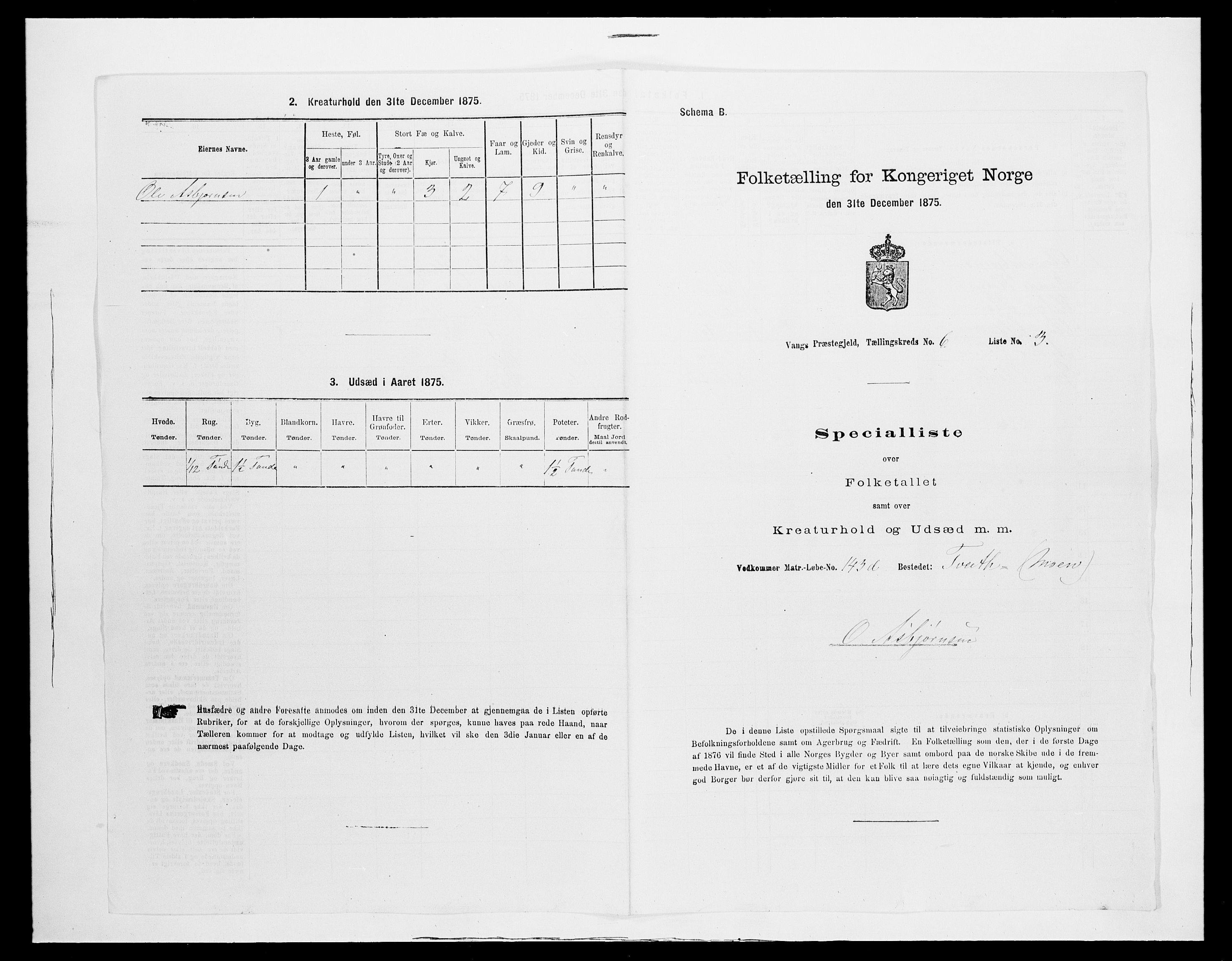 SAH, 1875 census for 0545P Vang, 1875, p. 559