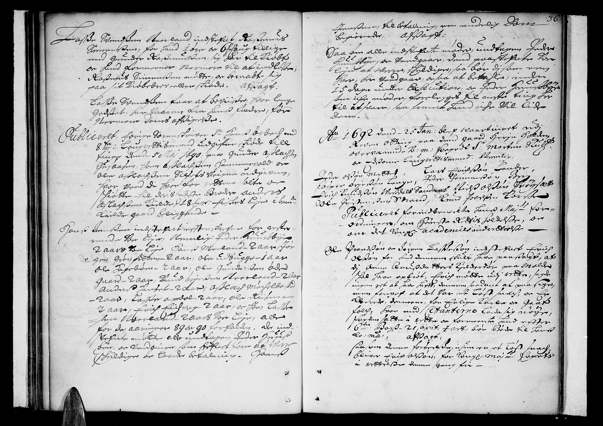 Romsdal sorenskriveri, SAT/A-4149/1/1/1A/L0002: Tingbok, 1690-1693, p. 35b-36a