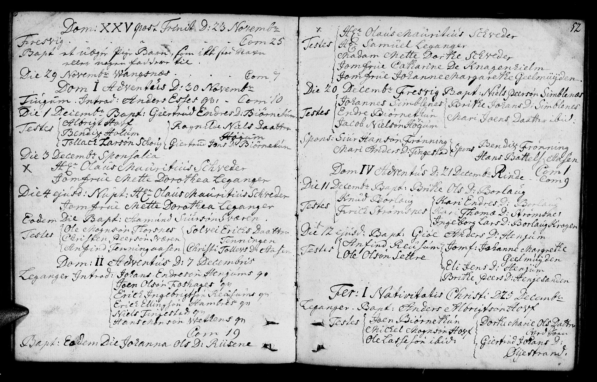 Leikanger sokneprestembete, SAB/A-81001: Parish register (official) no. A 3, 1756-1770, p. 52