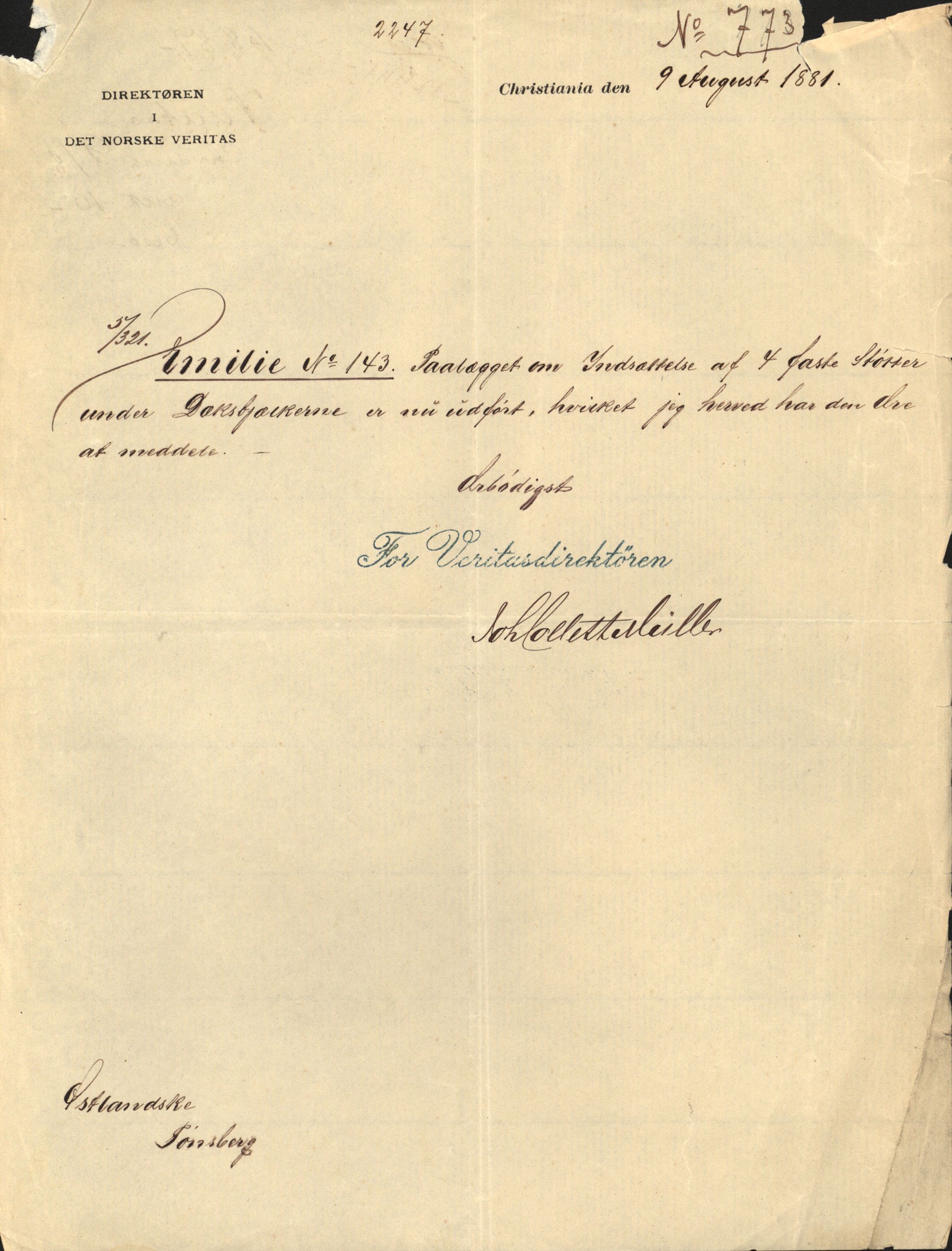 Pa 63 - Østlandske skibsassuranceforening, VEMU/A-1079/G/Ga/L0014/0013: Havaridokumenter / Heros, Emilie, 1882, p. 31