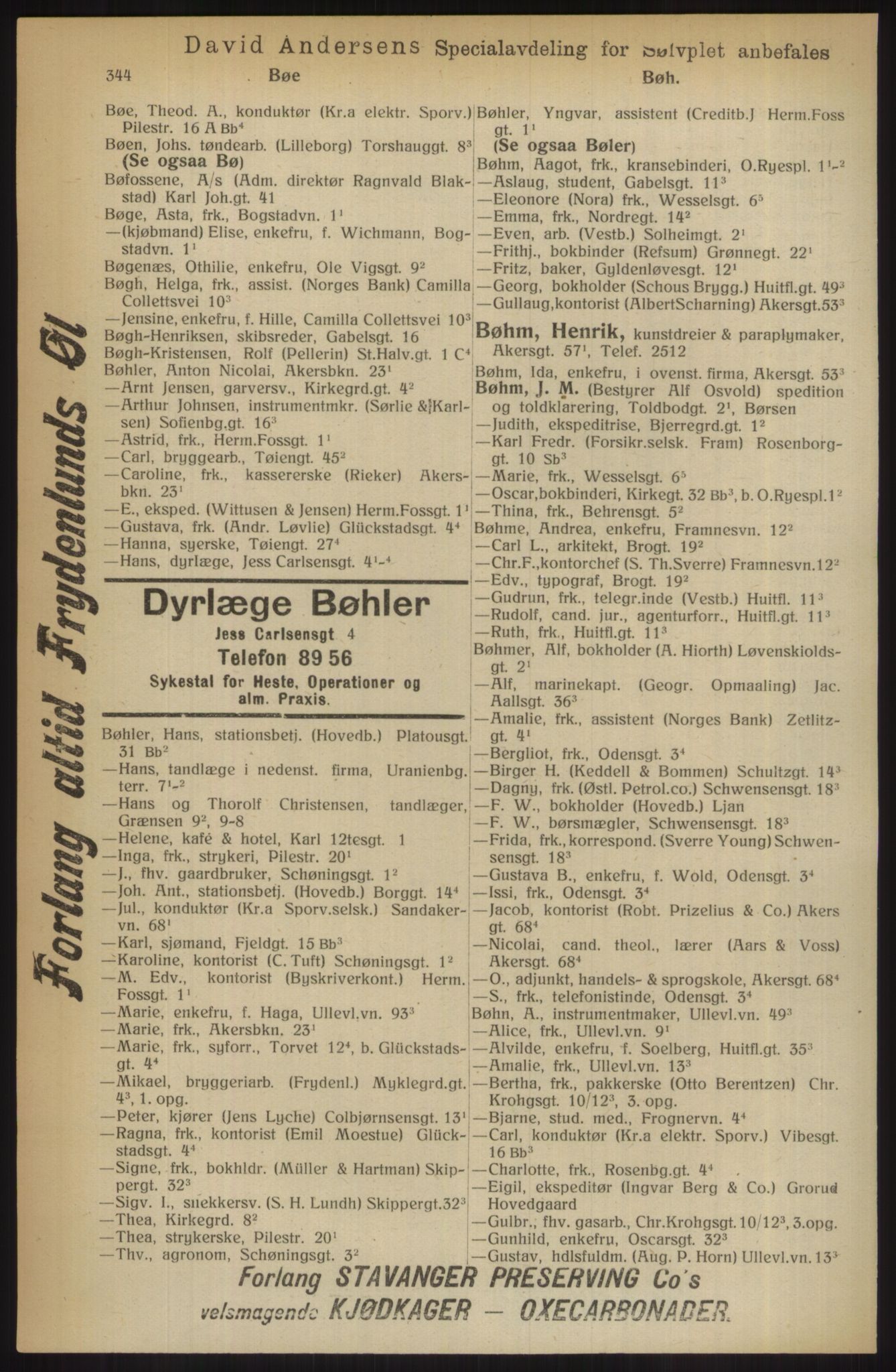 Kristiania/Oslo adressebok, PUBL/-, 1914, p. 344