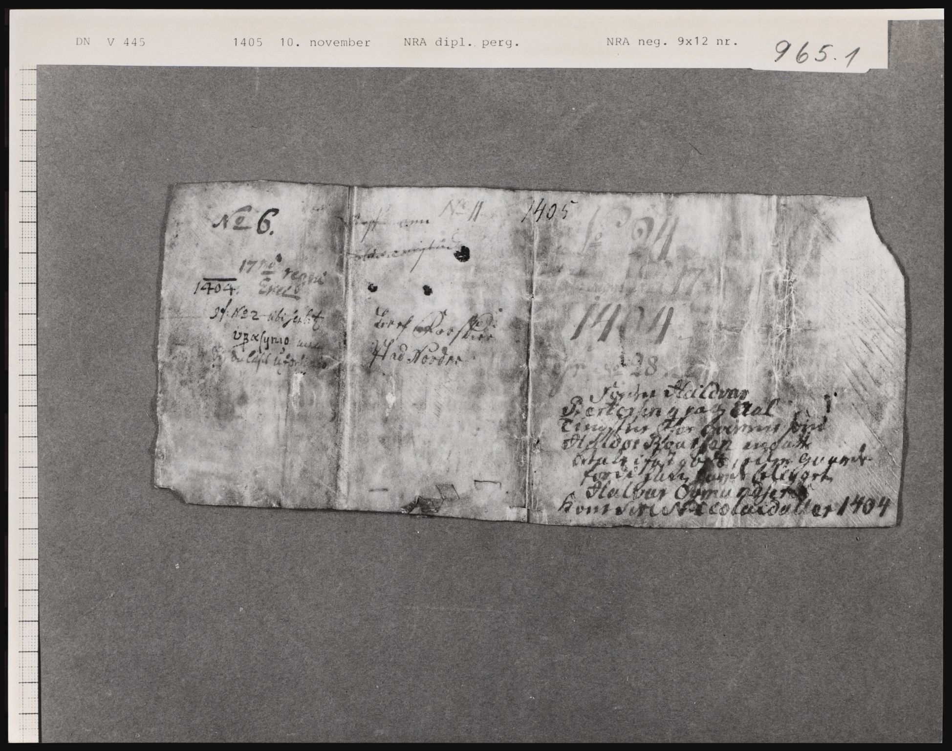 Riksarkivets diplomsamling, AV/RA-EA-5965/F01/F01a/L0234: Dokumenter, 1405-1406, p. 7