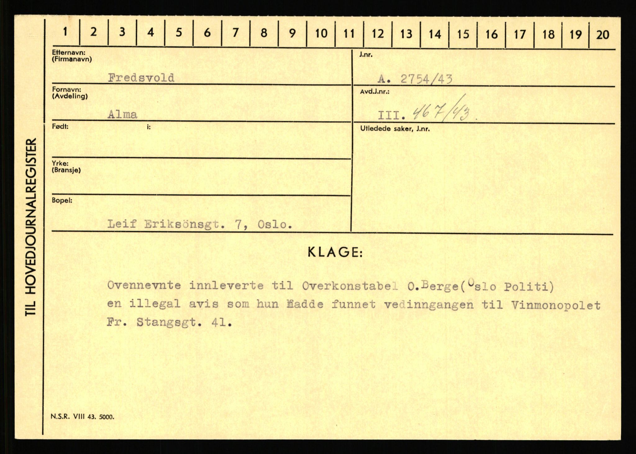 Statspolitiet - Hovedkontoret / Osloavdelingen, AV/RA-S-1329/C/Ca/L0004: Eid - funn av gjenstander	, 1943-1945, p. 4606