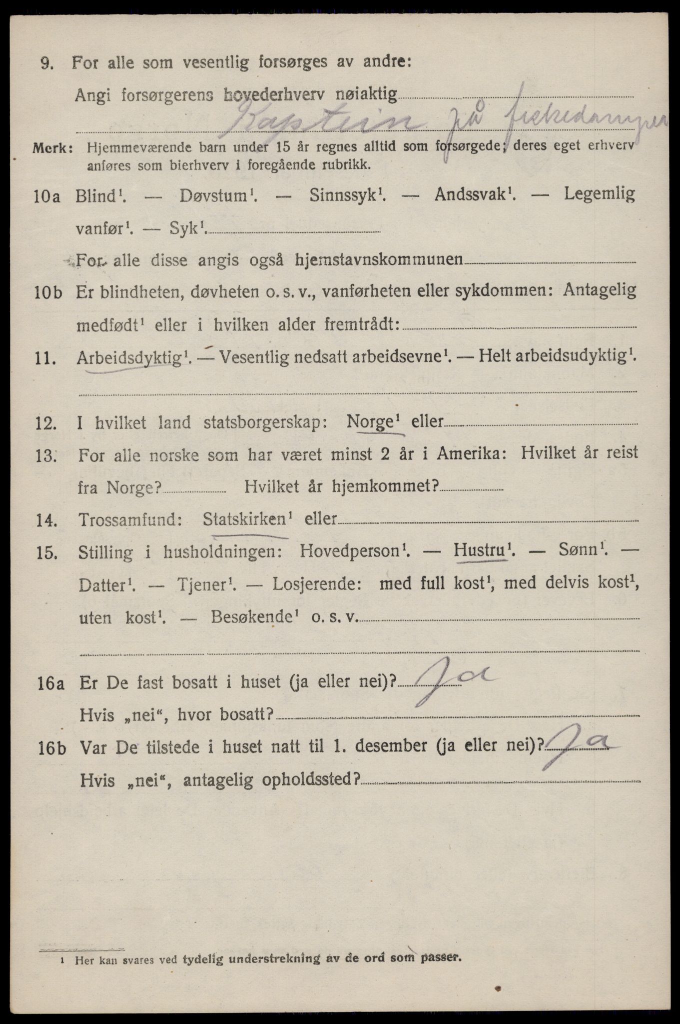 SAST, 1920 census for Hetland, 1920, p. 4100