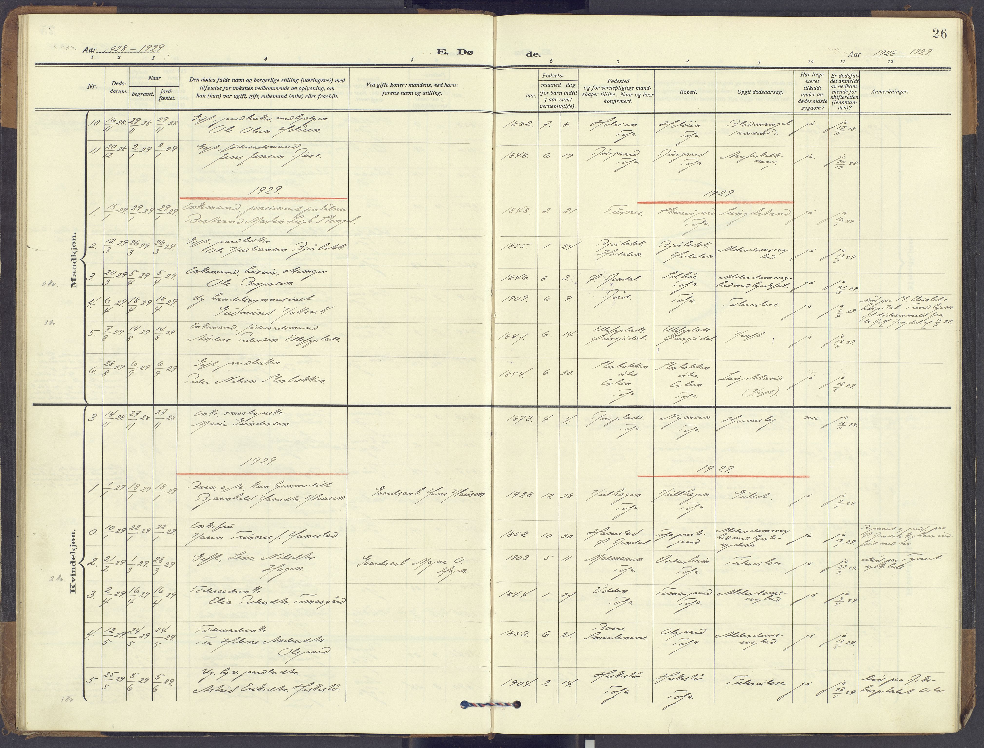 Tolga prestekontor, AV/SAH-PREST-062/K/L0018: Parish register (official) no. 18, 1911-1989, p. 26